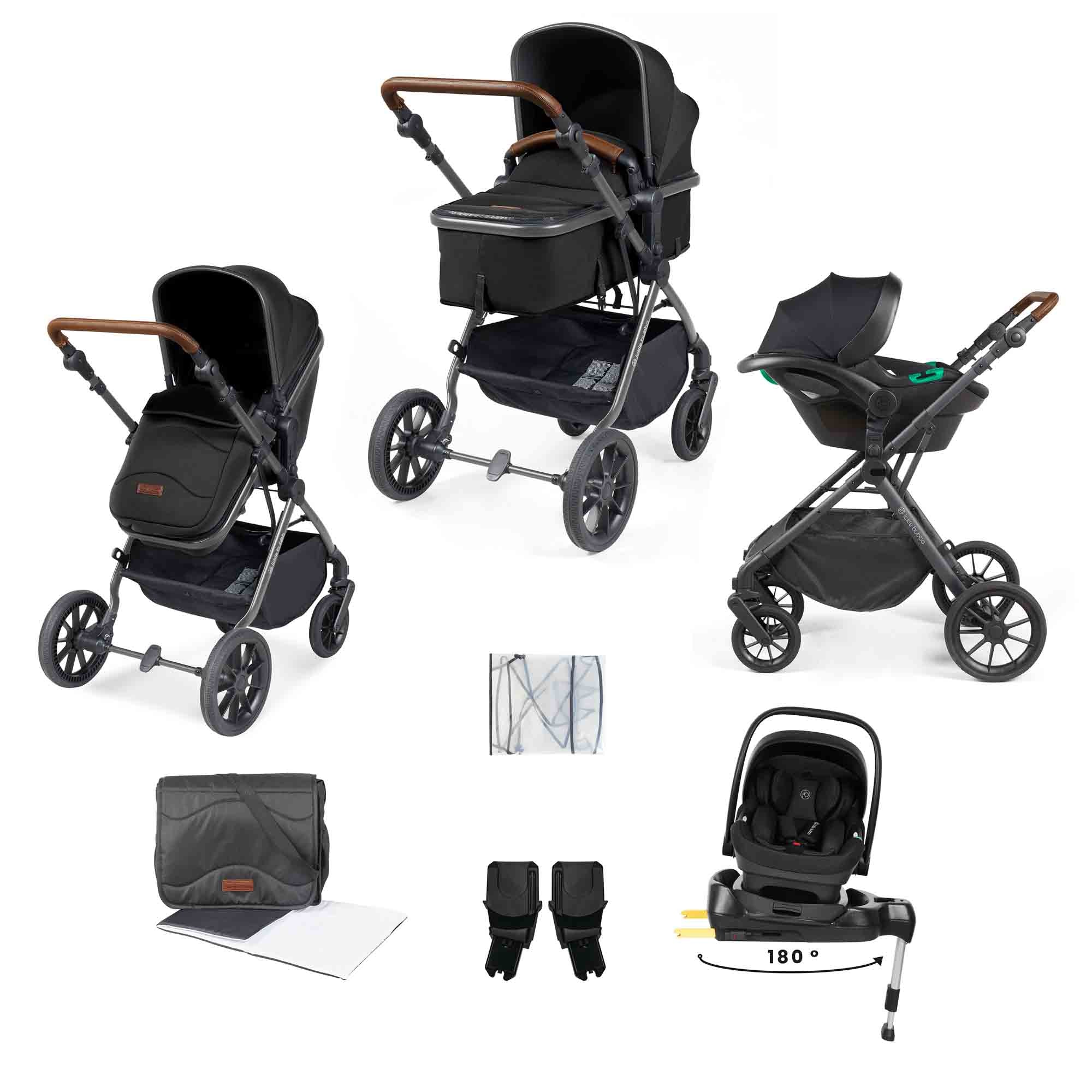 Cosmo 9 Piece Travel System with i-Size Nimbus 180° Spin Car Seat & ISOFIX Base - Image 3