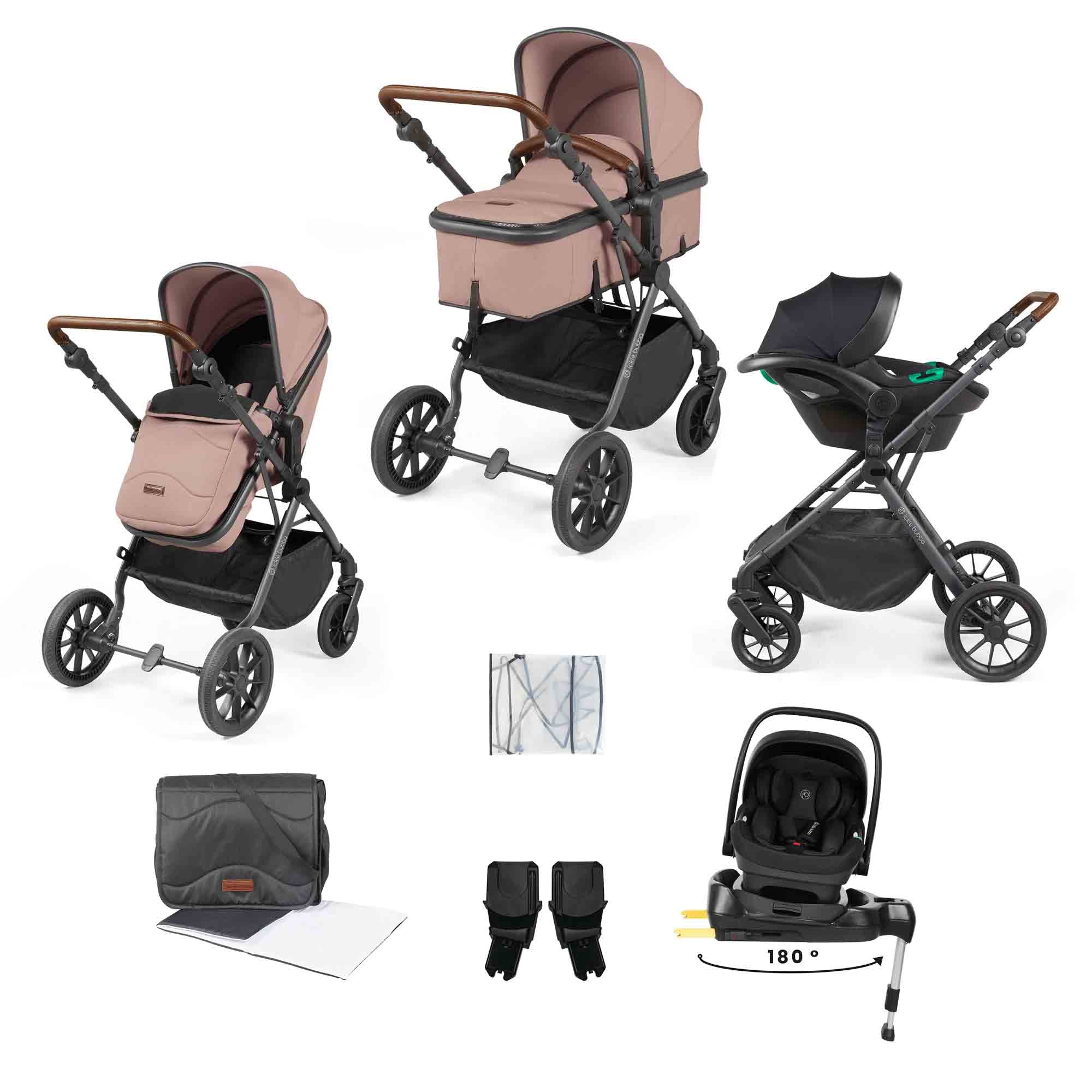 Cosmo 9 Piece Travel System with i-Size Nimbus 180° Spin Car Seat & ISOFIX Base - Image 5