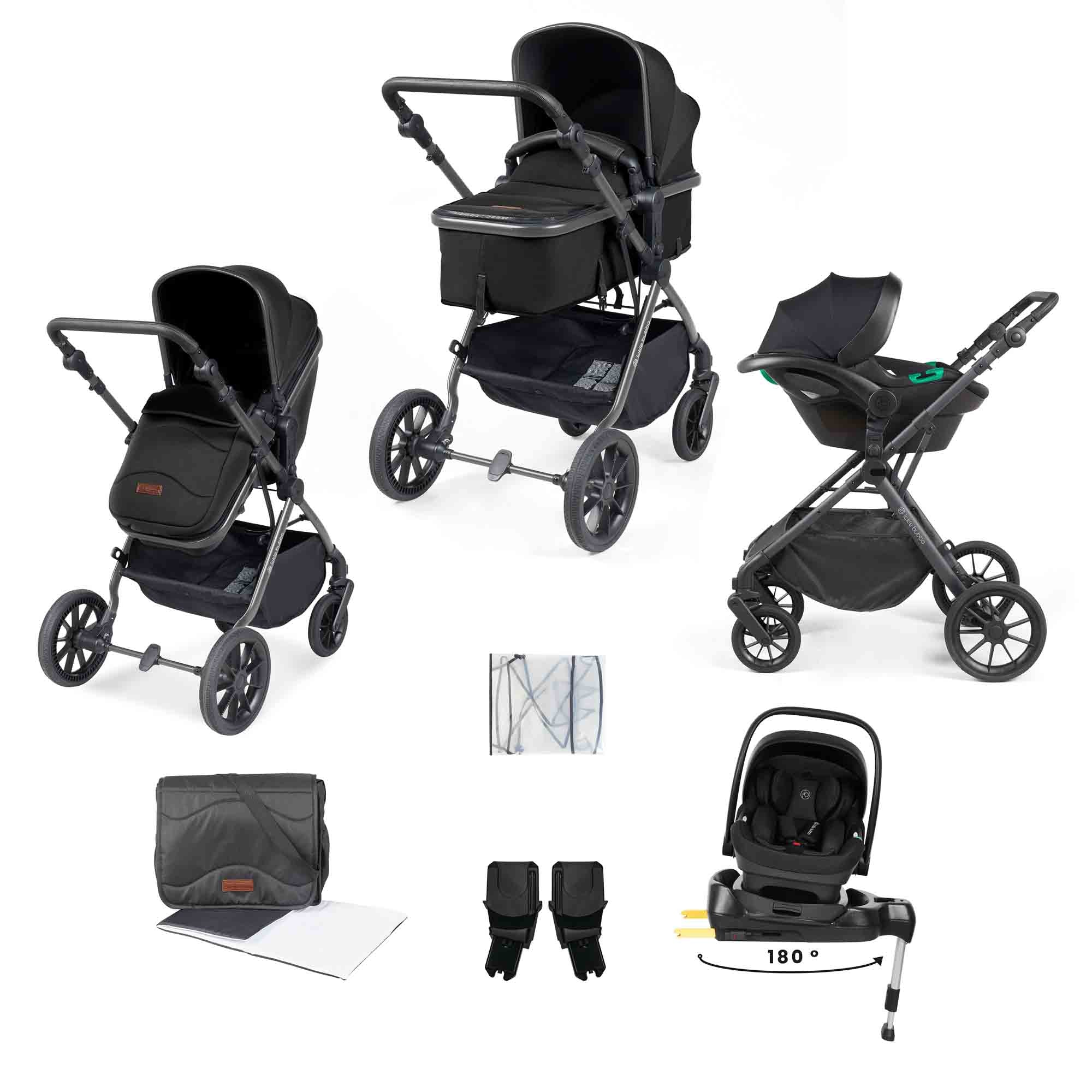 Cosmo 9 Piece Travel System with i-Size Nimbus 180° Spin Car Seat & ISOFIX Base - Image 6