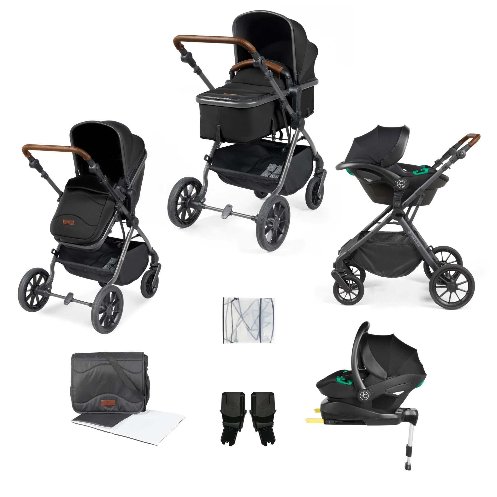 Cosmo 9 Piece Travel System with i-Size Stratus Car Seat & ISOFIX Base - Image 3