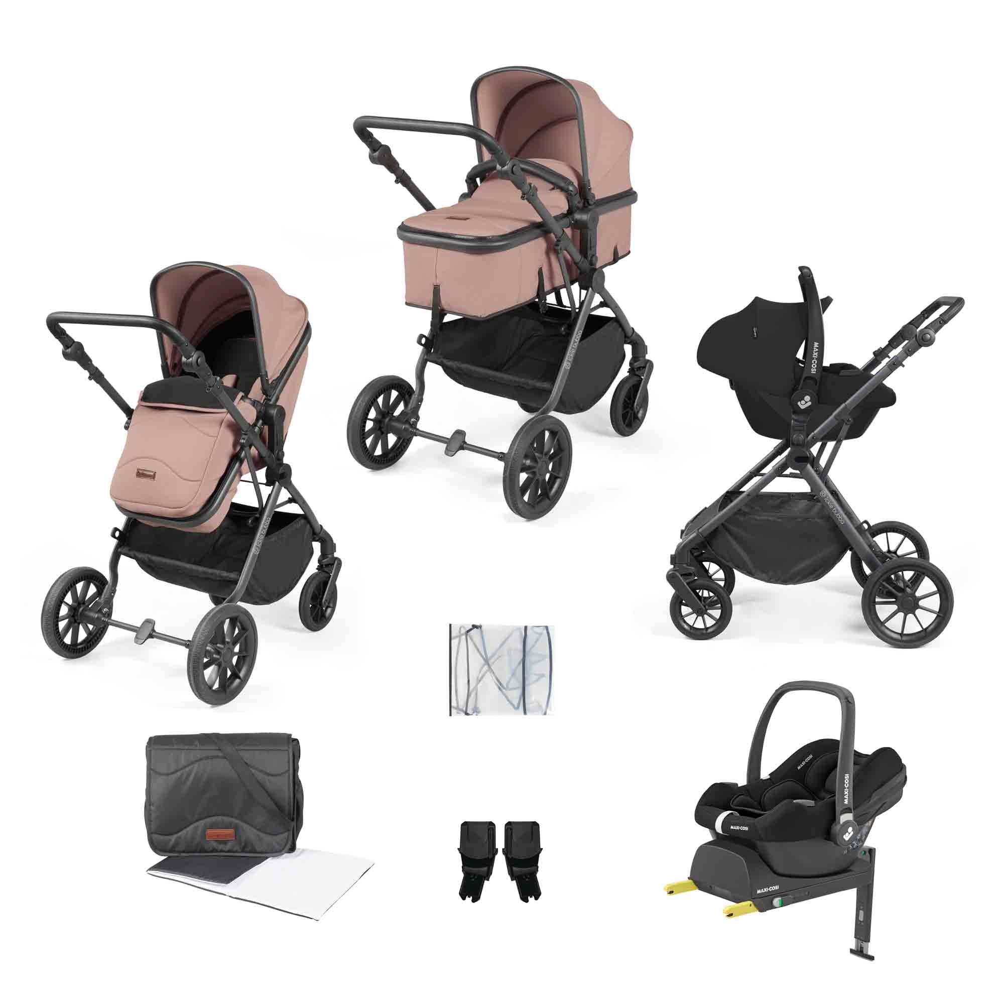 Cosmo 9 Piece Travel System with Maxi-Cosi Cabriofix i-Size Car Seat & ISOFIX Base - Image 3