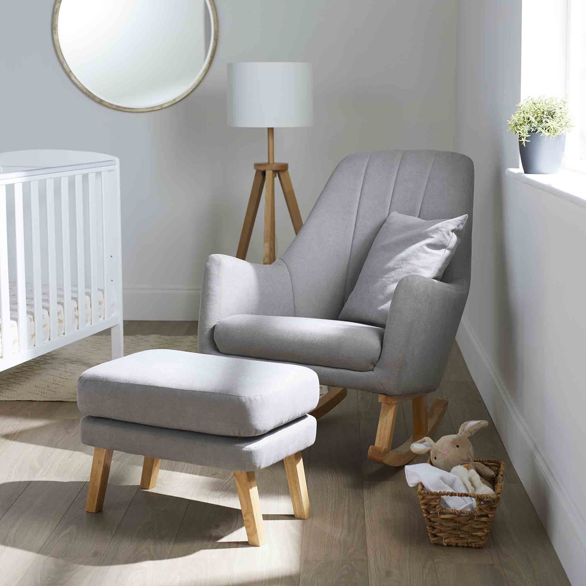 Eden Deluxe Nursery Chair and Stool - Image 3
