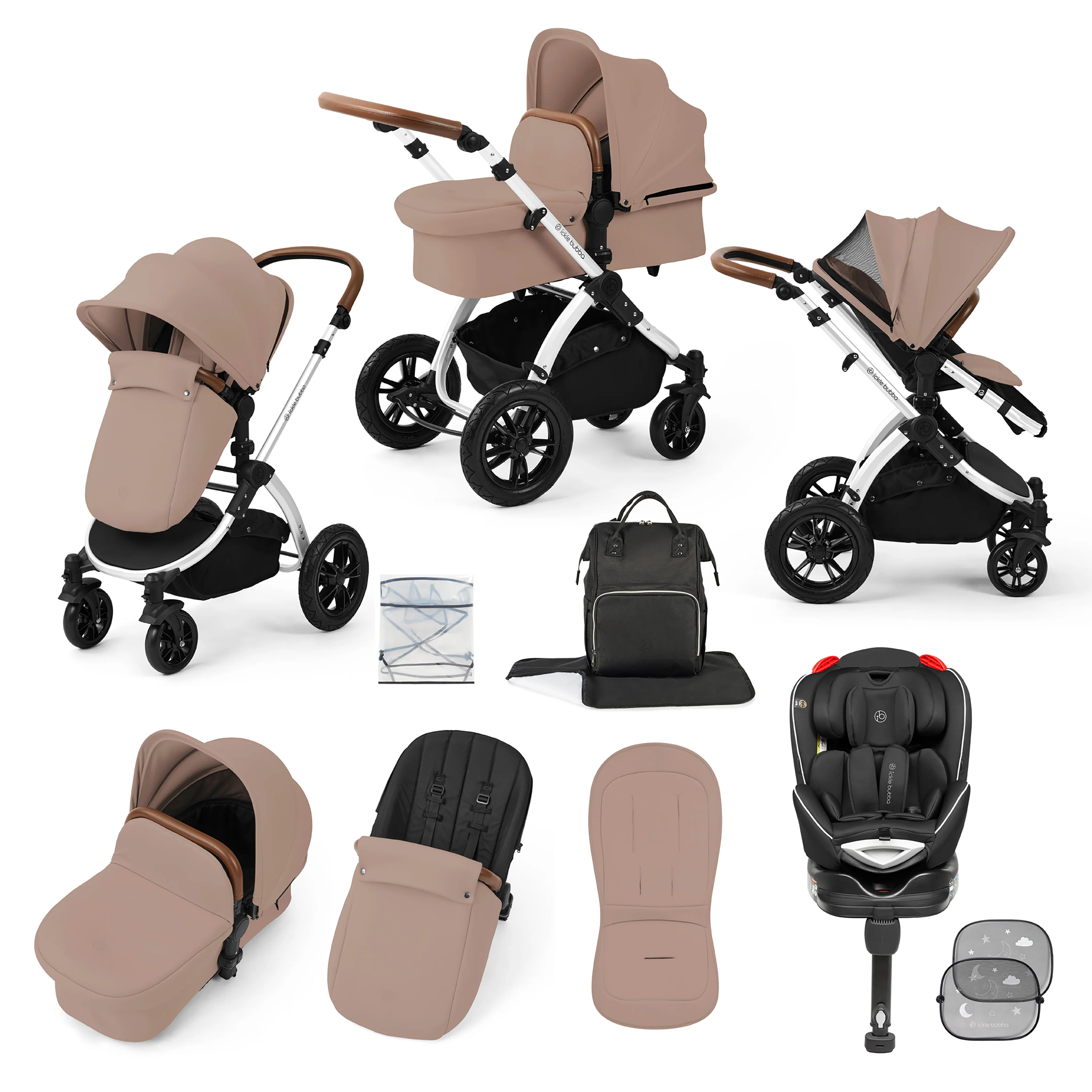Stomp Luxe 10 Piece Travel System with (Black) Radial Car Seat - Image 11