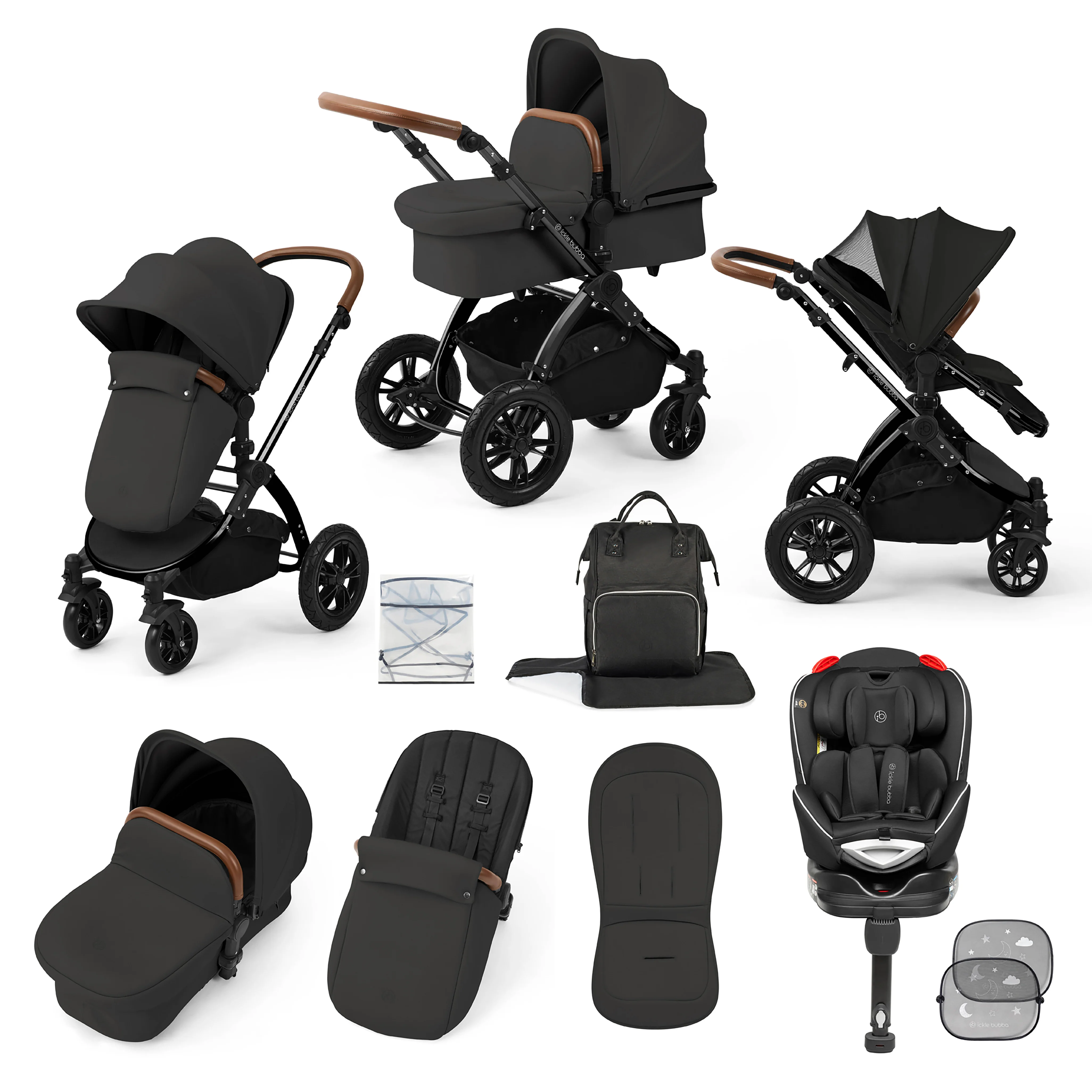 Stomp Luxe 10 Piece Travel System with (Black) Radial Car Seat - Image 13