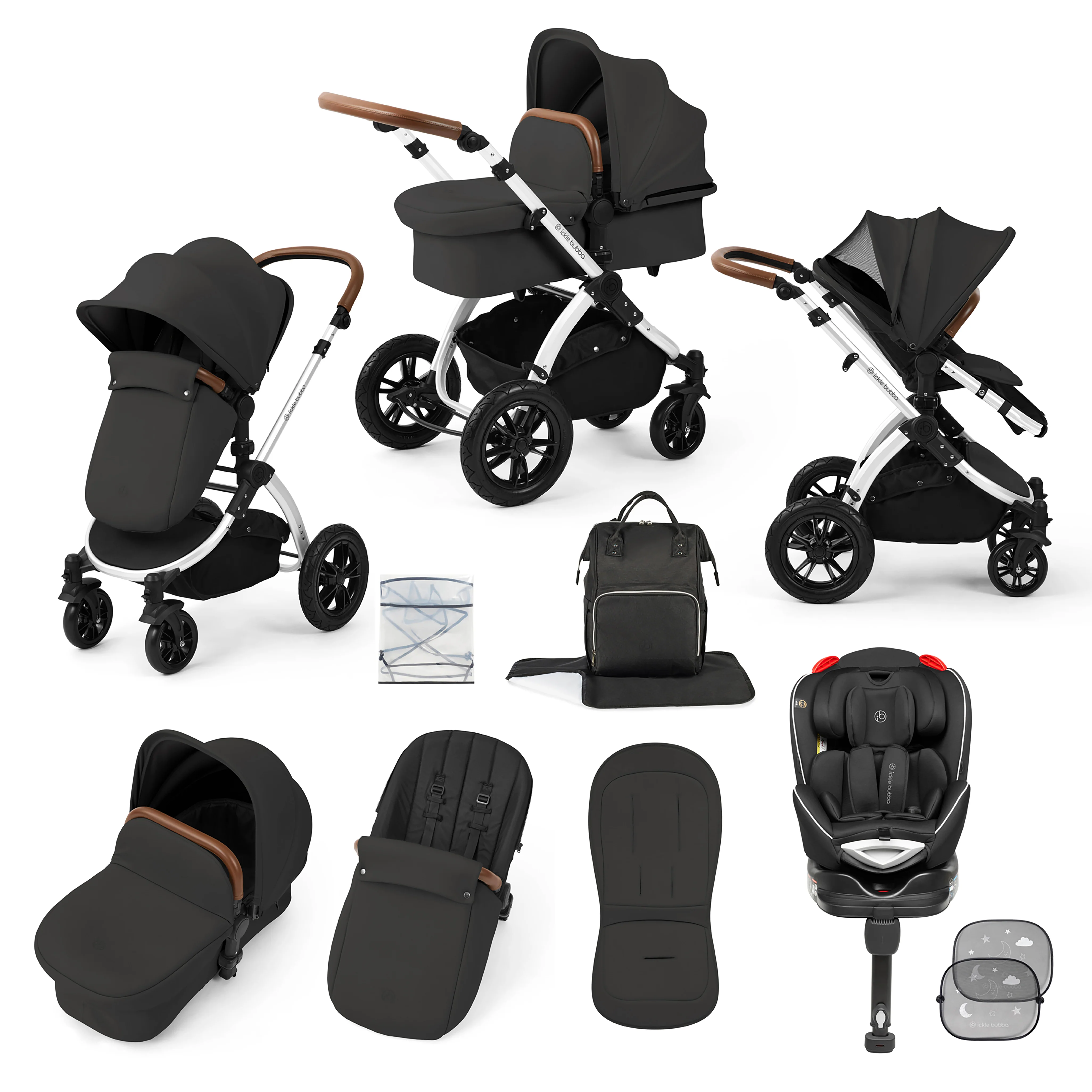 Stomp Luxe 10 Piece Travel System with (Black) Radial Car Seat - Image 15