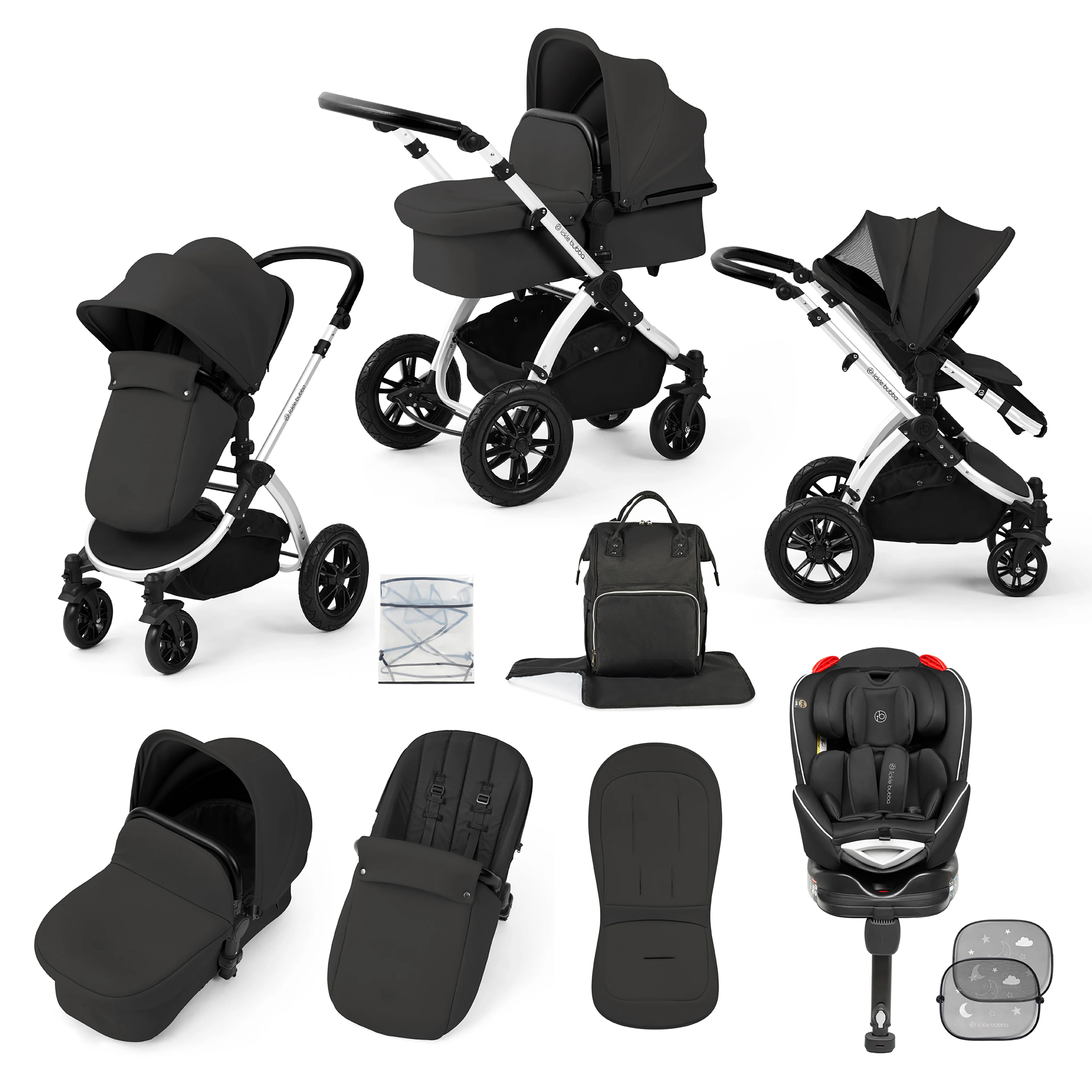 Stomp Luxe 10 Piece Travel System with (Black) Radial Car Seat - Image 16