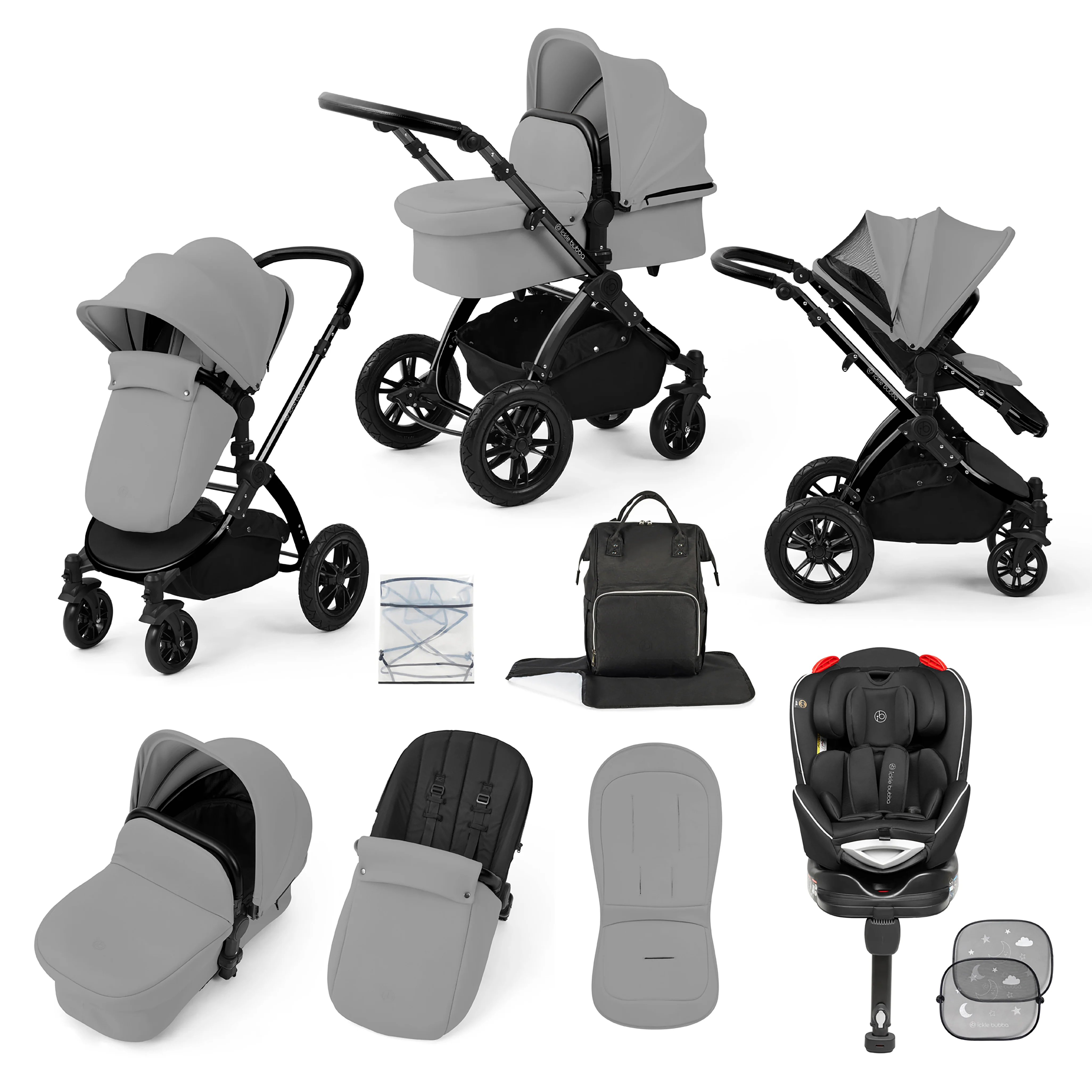 Stomp Luxe 10 Piece Travel System with (Black) Radial Car Seat - Image 18