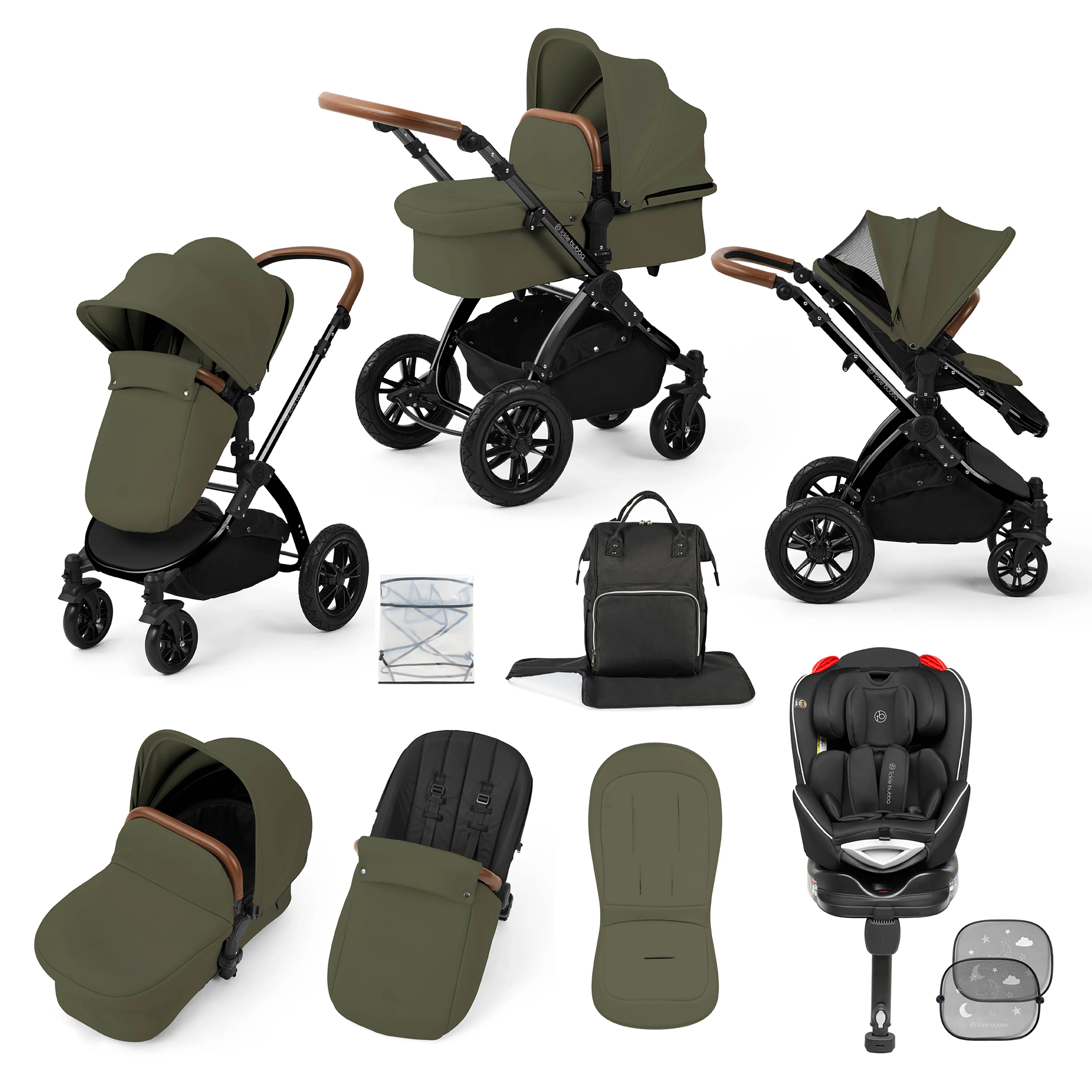 Stomp Luxe 10 Piece Travel System with (Black) Radial Car Seat - Image 21