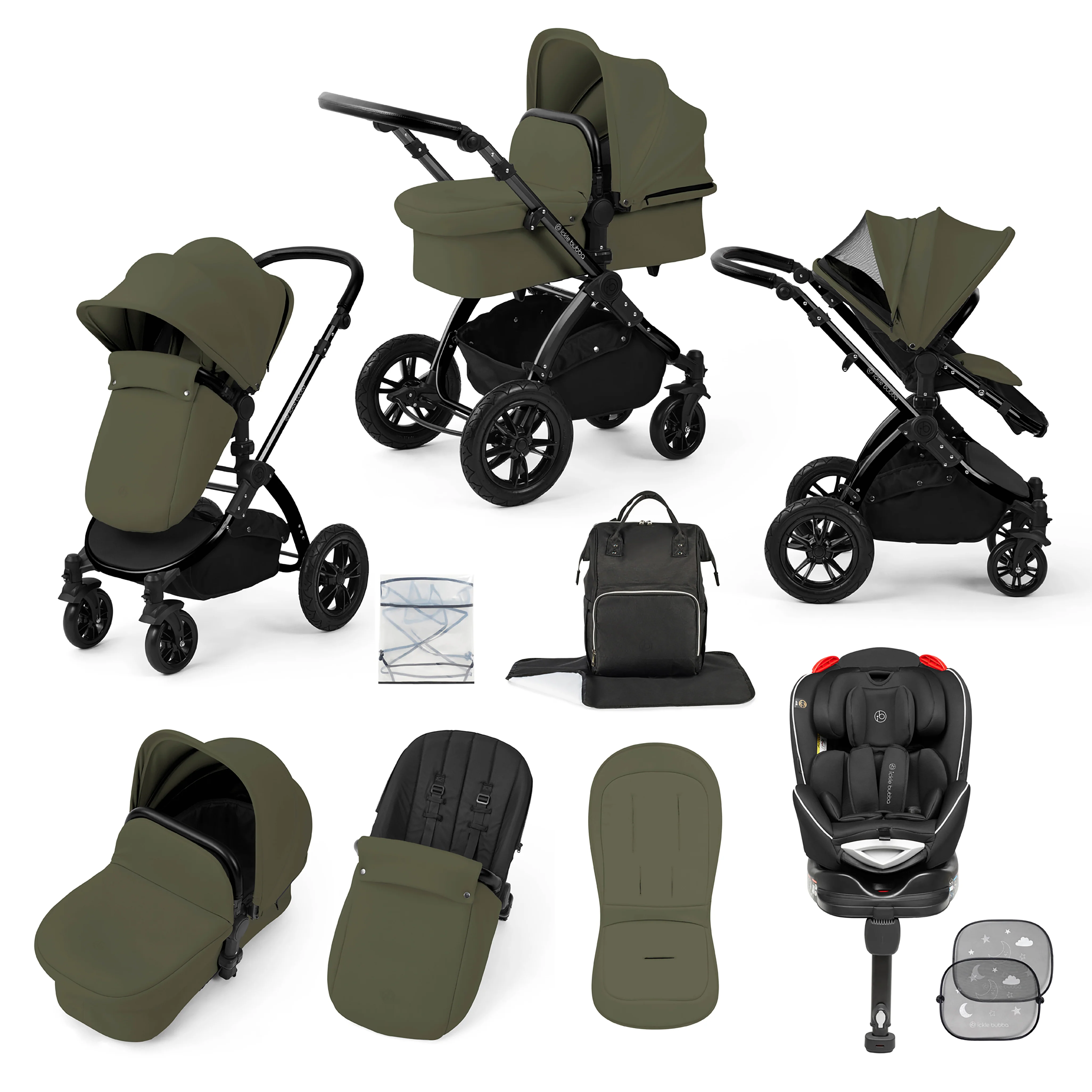 Stomp Luxe 10 Piece Travel System with (Black) Radial Car Seat - Image 22