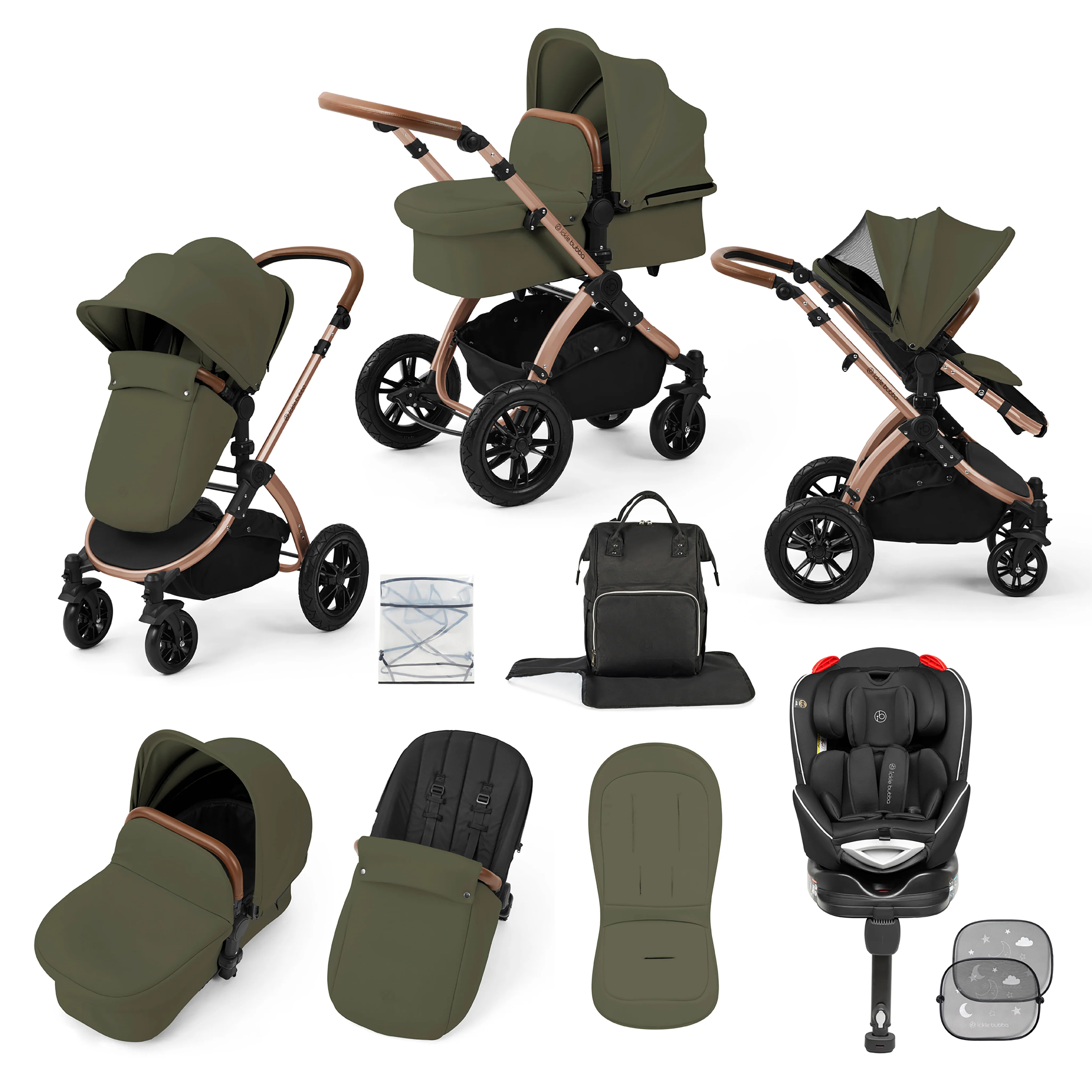 Stomp Luxe 10 Piece Travel System with (Black) Radial Car Seat - Image 23