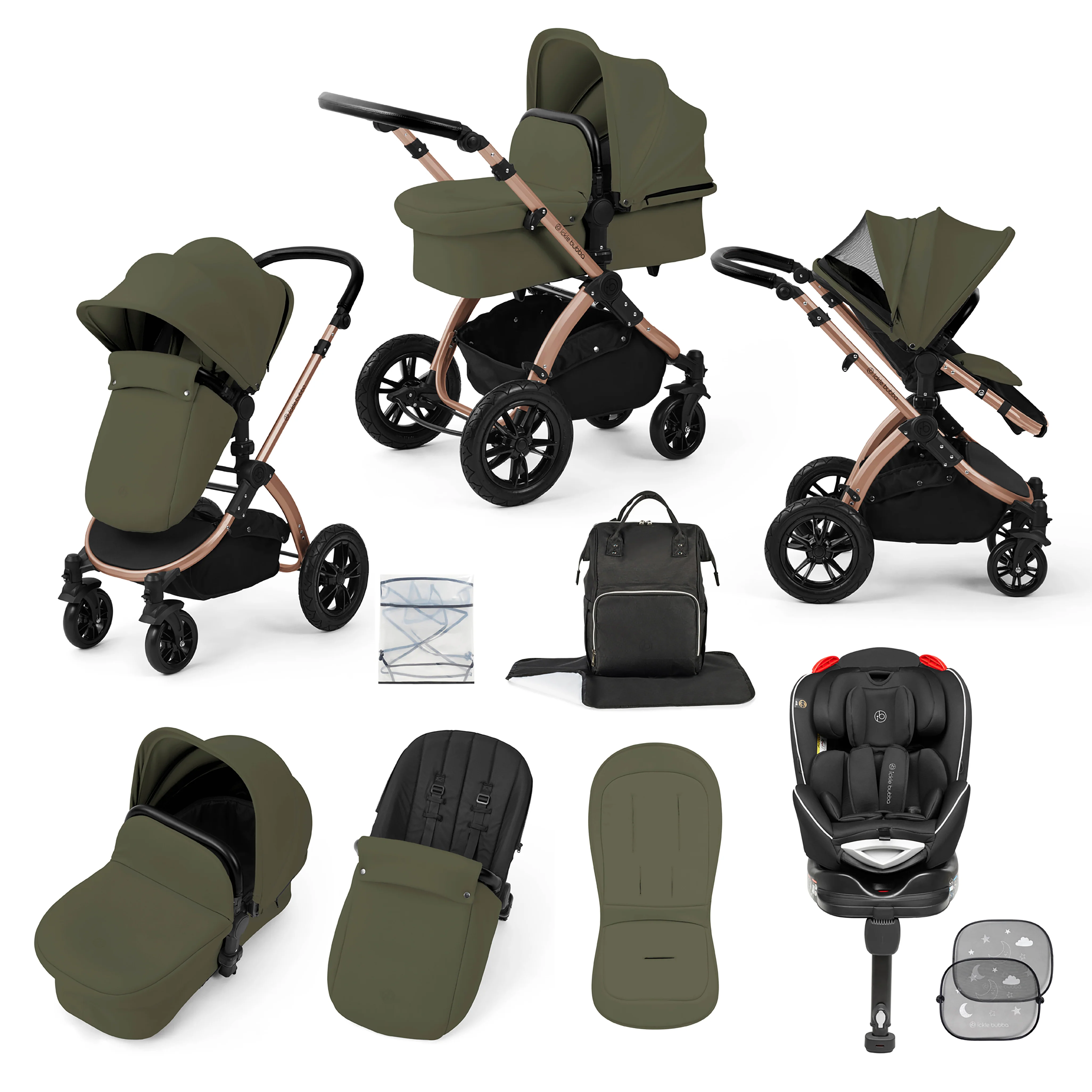 Stomp Luxe 10 Piece Travel System with (Black) Radial Car Seat - Image 24