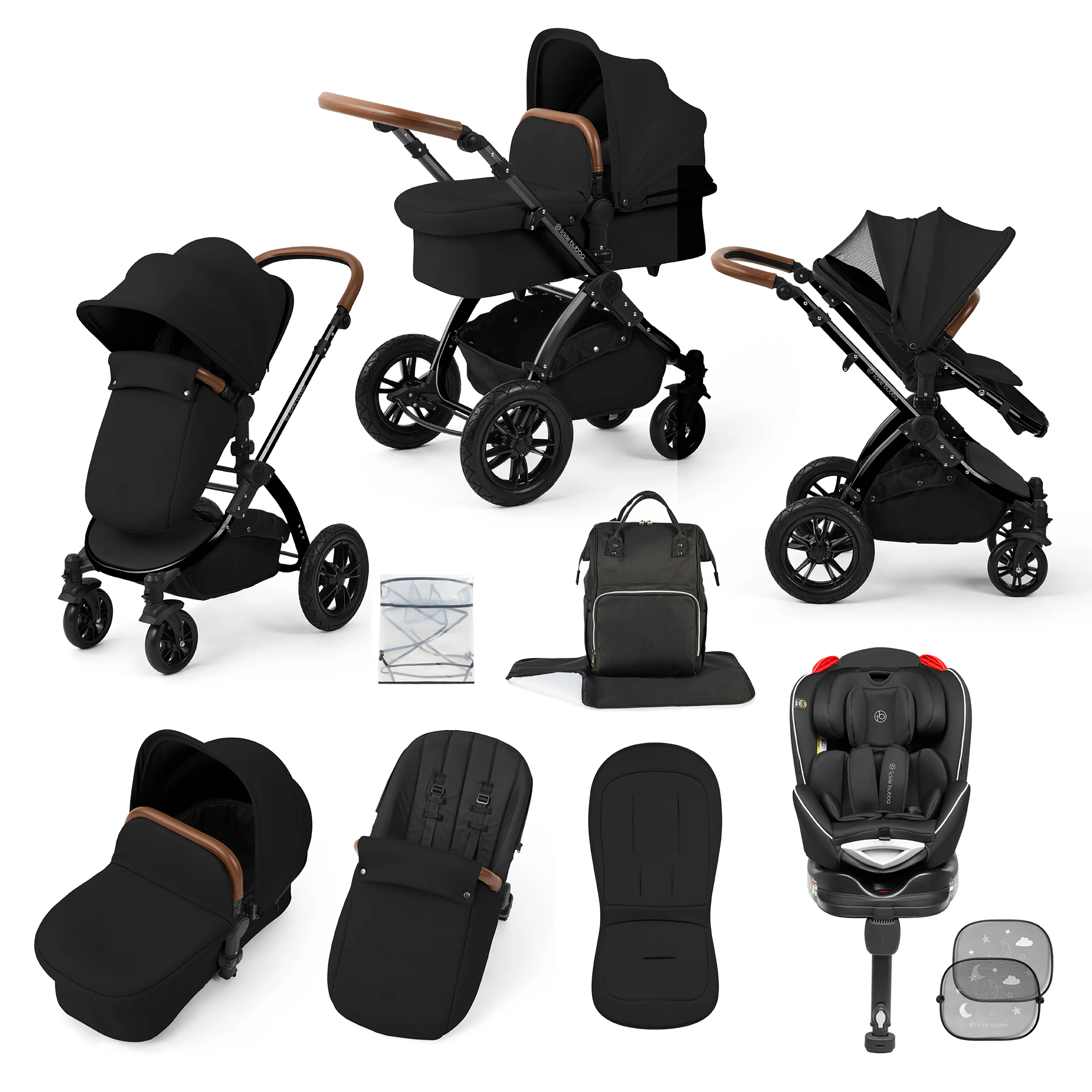 Stomp Luxe 10 Piece Travel System with (Black) Radial Car Seat - Image 3