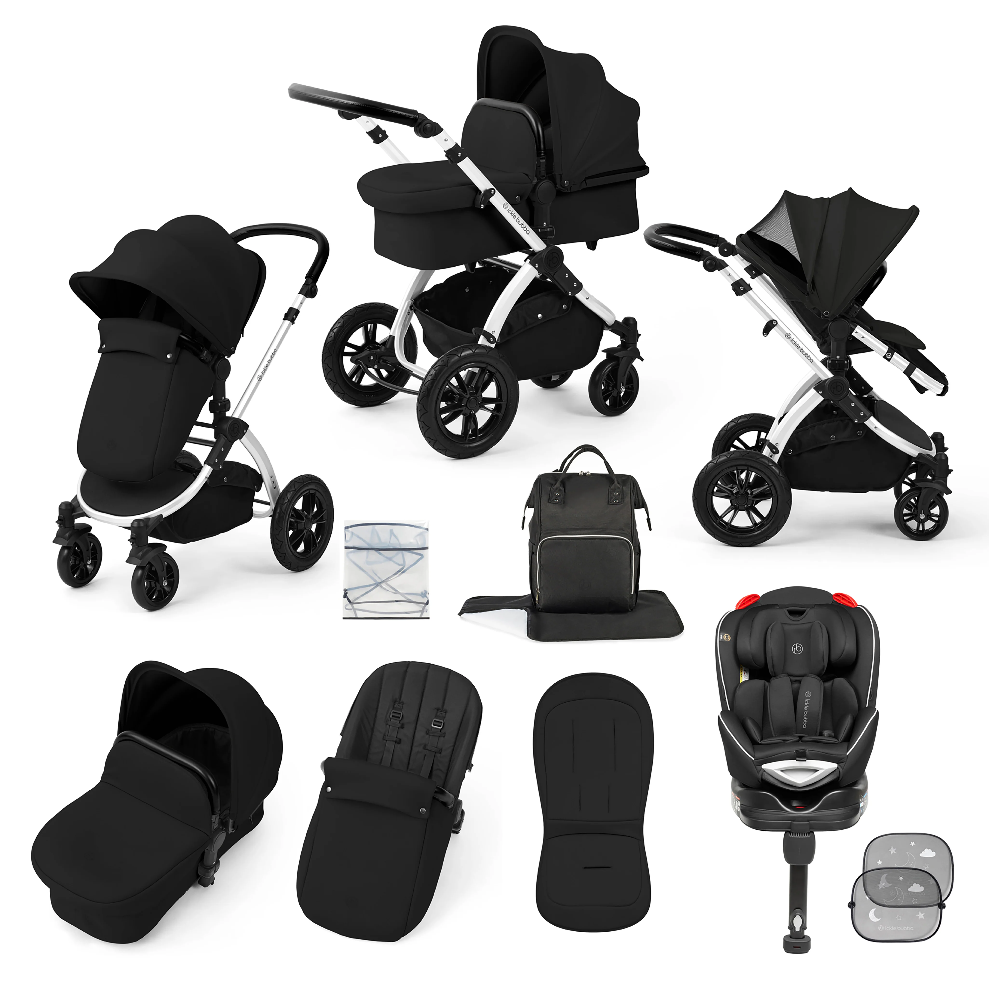 Stomp Luxe 10 Piece Travel System with (Black) Radial Car Seat - Image 6