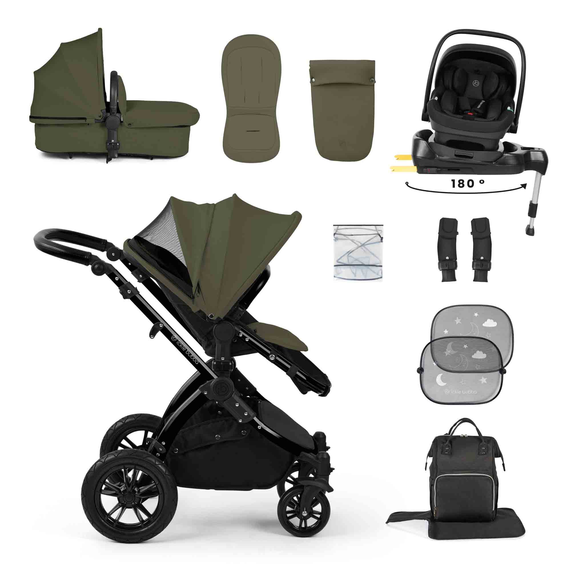 Stomp Luxe 12 Piece Travel System with i-Size Nimbus 180° Spin Car Seat & ISOFIX Base - Image 12