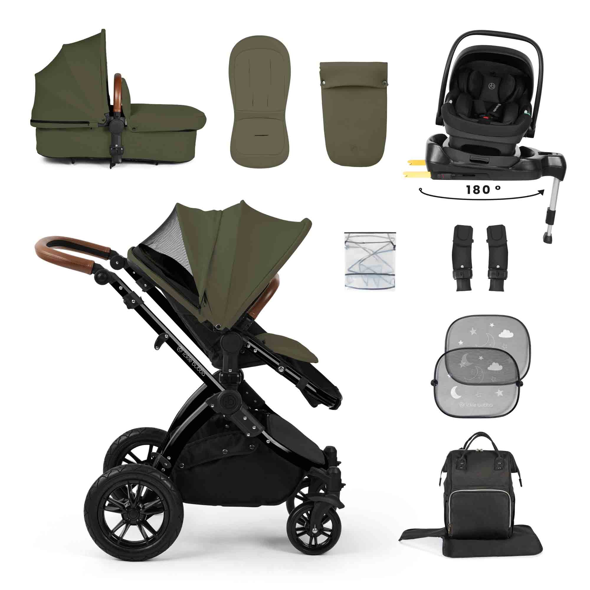Stomp Luxe 12 Piece Travel System with i-Size Nimbus 180° Spin Car Seat & ISOFIX Base - Image 13