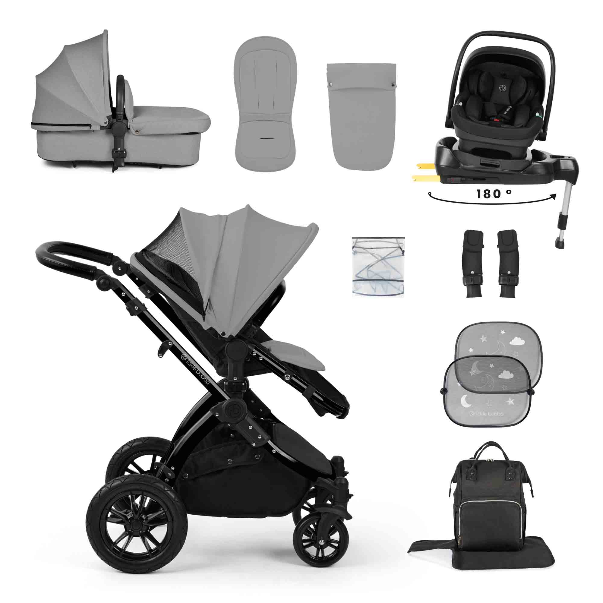 Stomp Luxe 12 Piece Travel System with i-Size Nimbus 180° Spin Car Seat & ISOFIX Base - Image 16