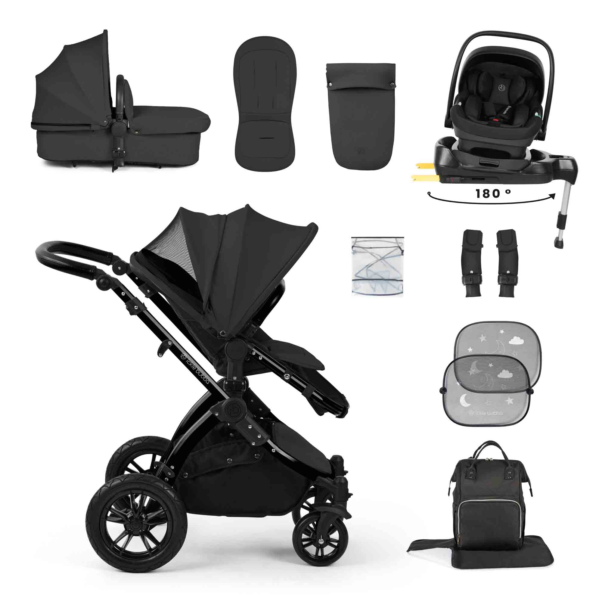 Stomp Luxe 12 Piece Travel System with i-Size Nimbus 180° Spin Car Seat & ISOFIX Base - Image 20