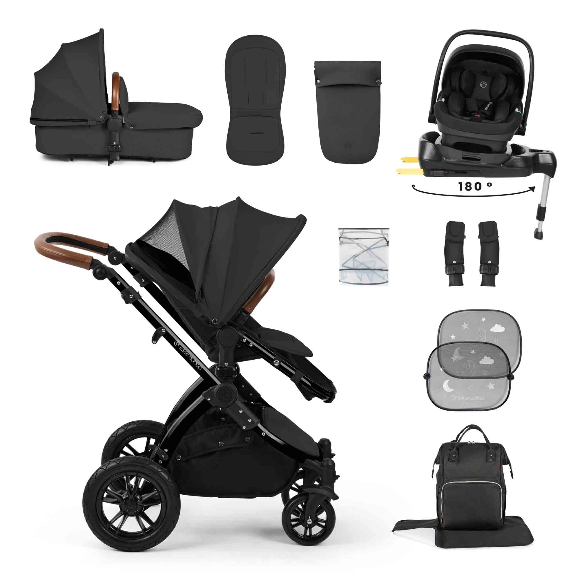 Stomp Luxe 12 Piece Travel System with i-Size Nimbus 180° Spin Car Seat & ISOFIX Base - Image 21