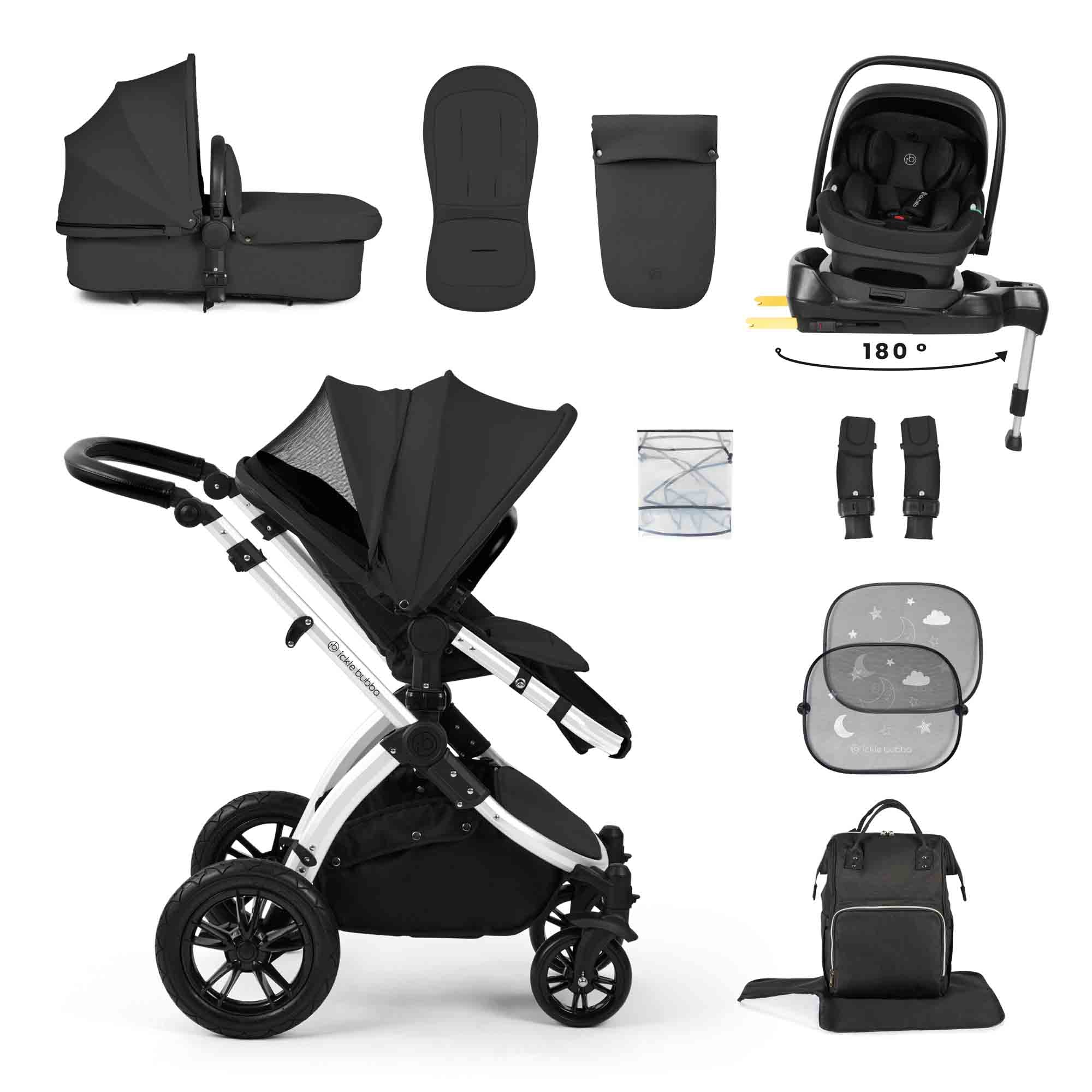 Stomp Luxe 12 Piece Travel System with i-Size Nimbus 180° Spin Car Seat & ISOFIX Base - Image 22