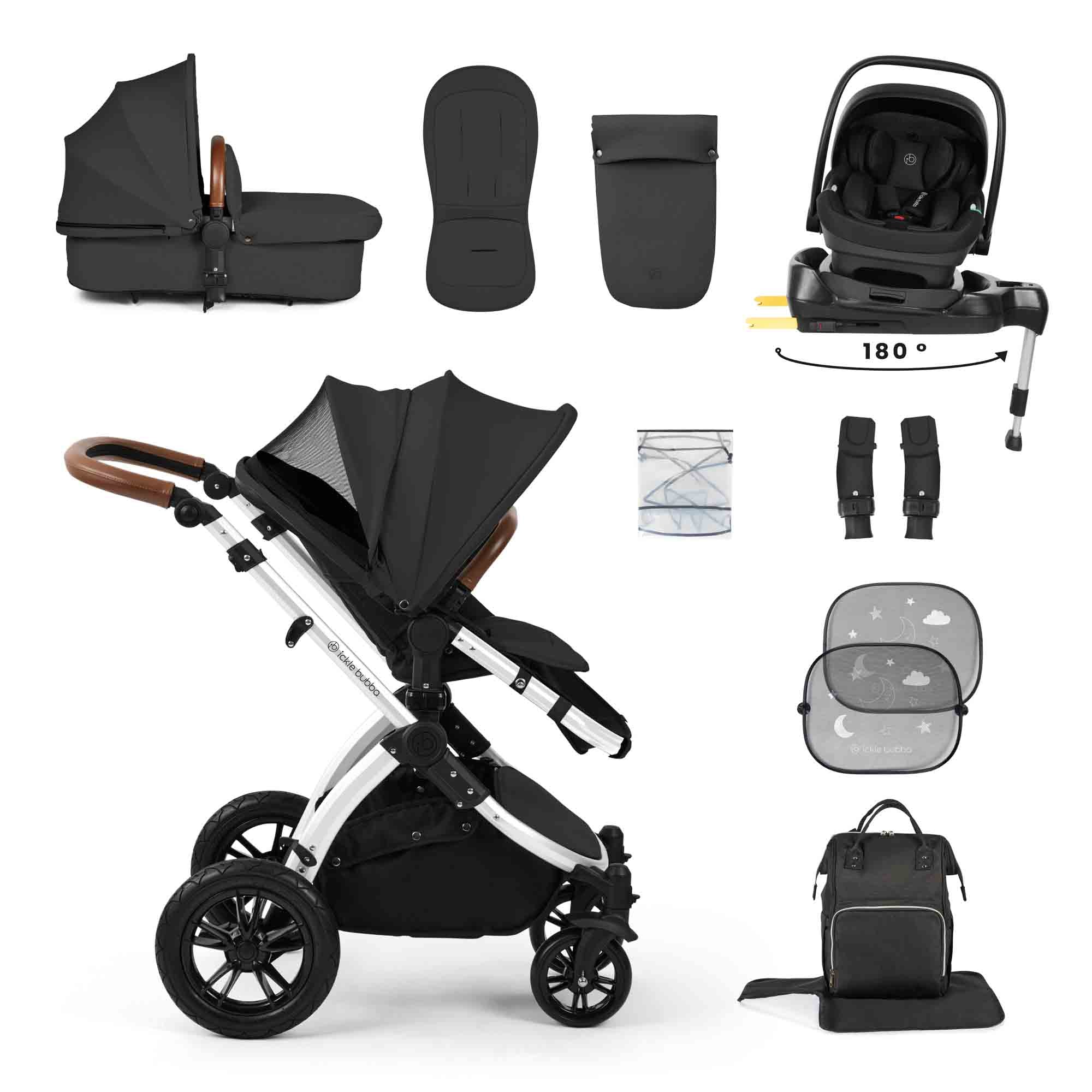 Stomp Luxe 12 Piece Travel System with i-Size Nimbus 180° Spin Car Seat & ISOFIX Base - Image 23