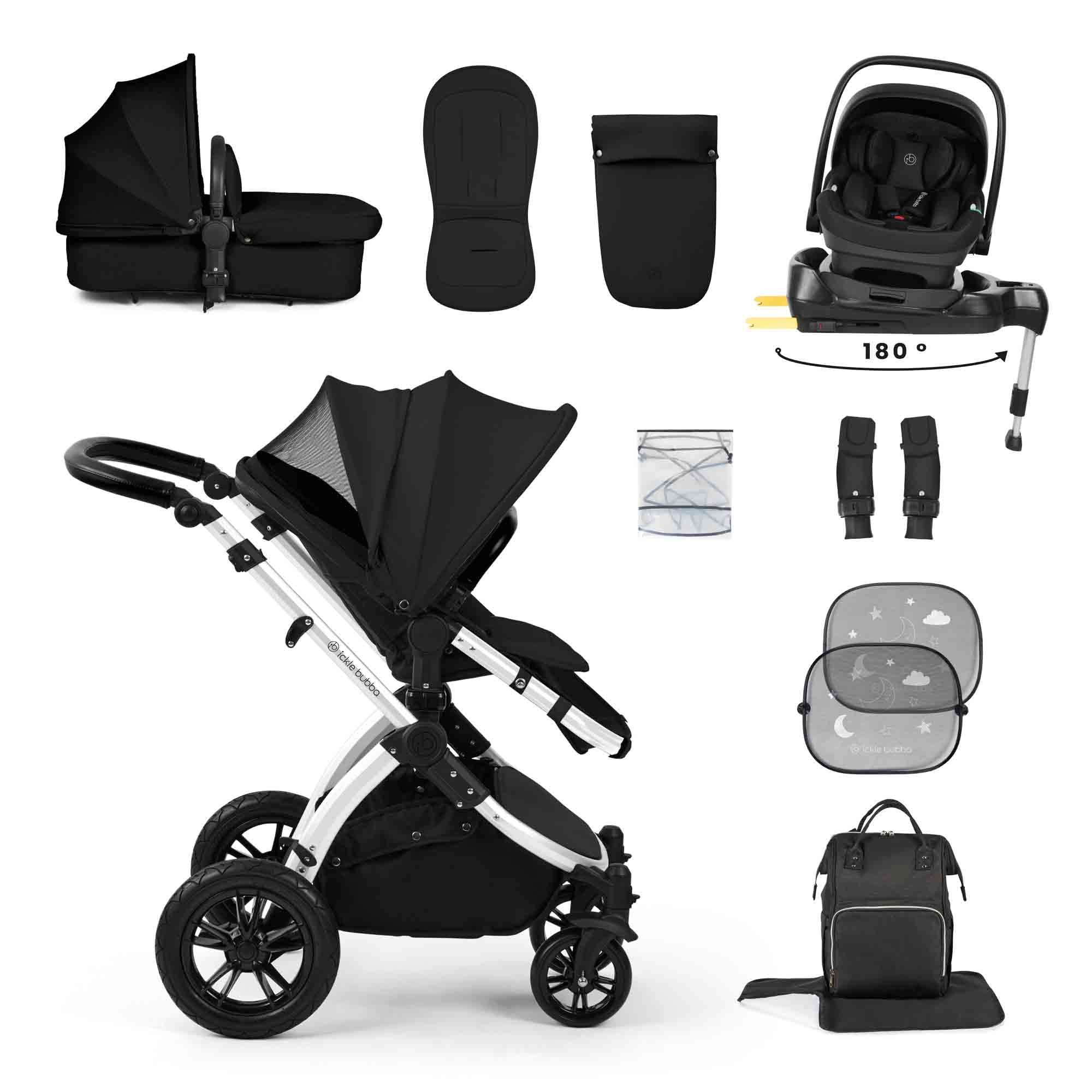 Stomp Luxe 12 Piece Travel System with i-Size Nimbus 180° Spin Car Seat & ISOFIX Base - Image 3
