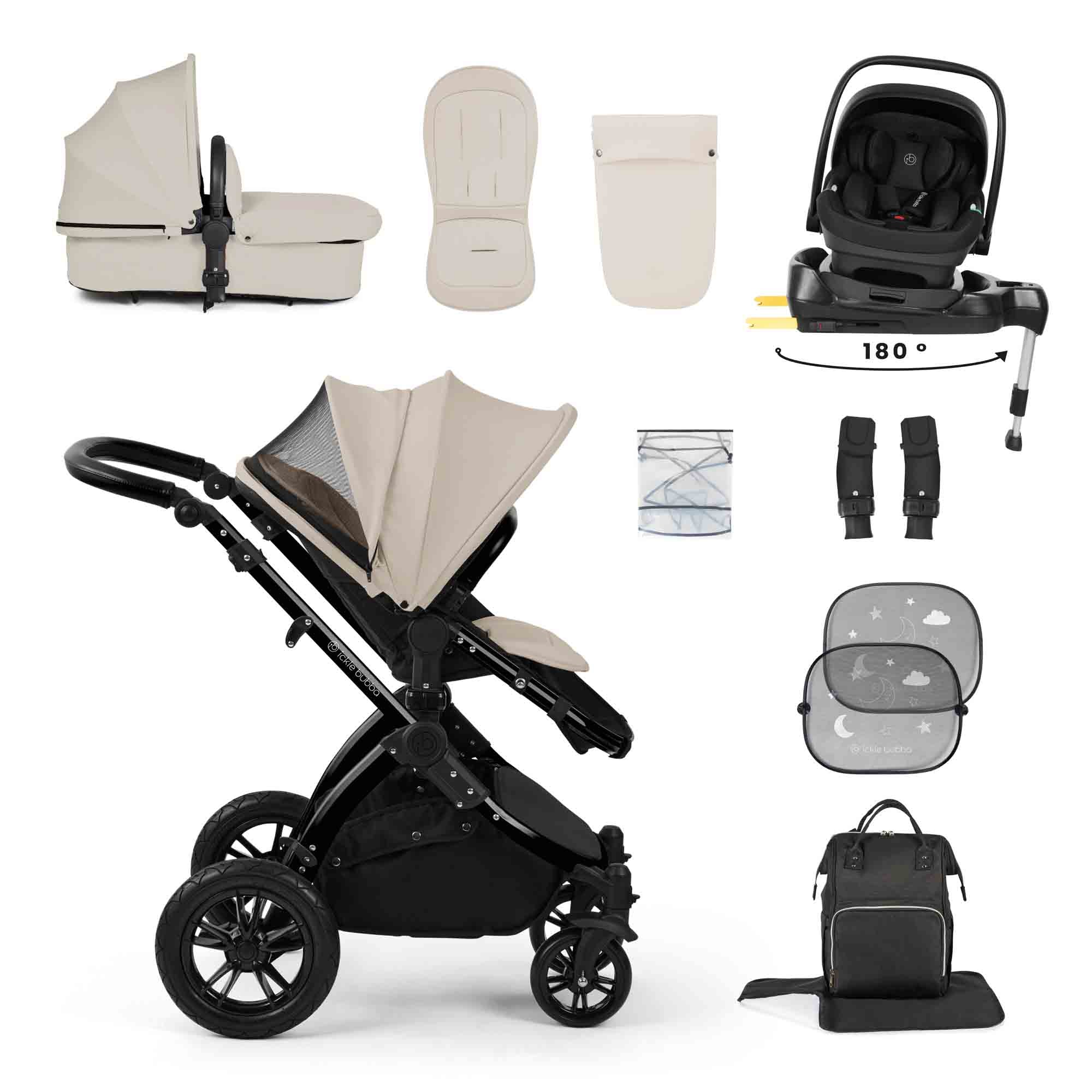 Stomp Luxe 12 Piece Travel System with i-Size Nimbus 180° Spin Car Seat & ISOFIX Base - Image 7