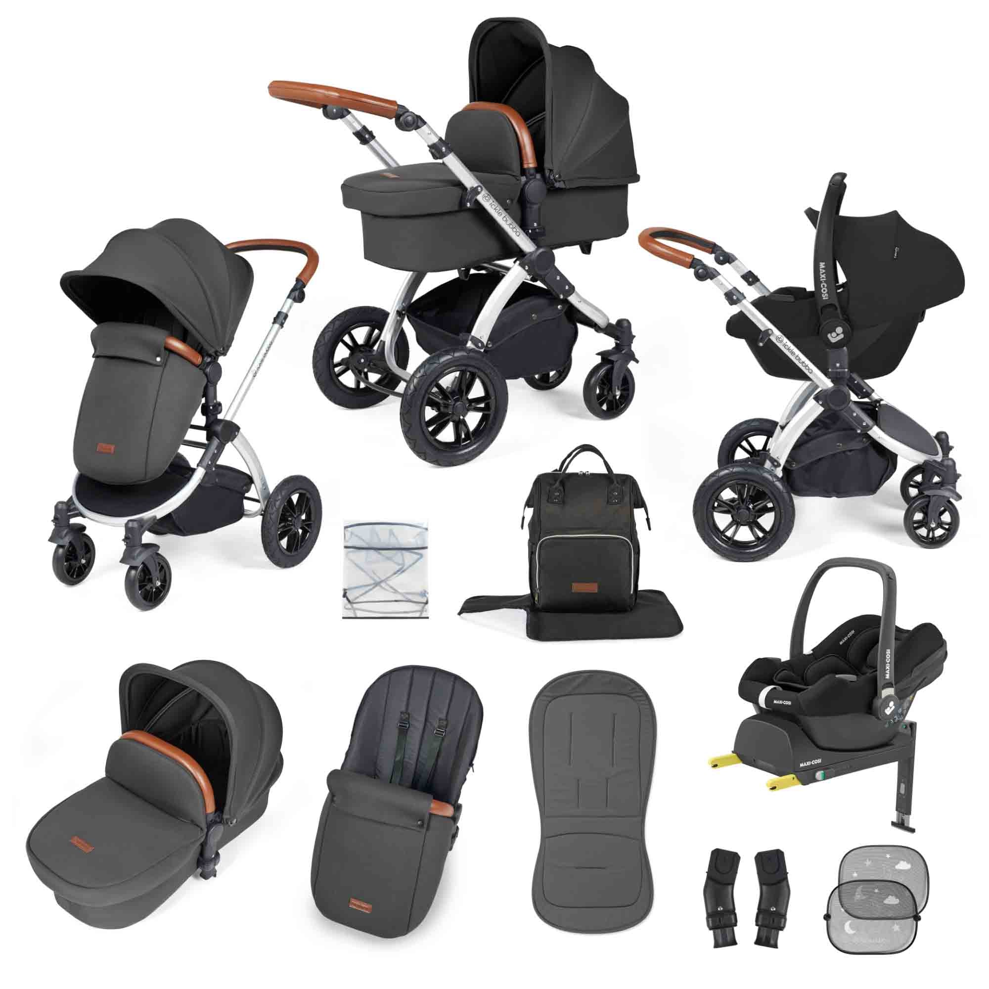 Stomp Luxe 12 Piece Travel System with Maxi-Cosi Cabriofix i-Size Car Seat & ISOFIX Base - Image 15