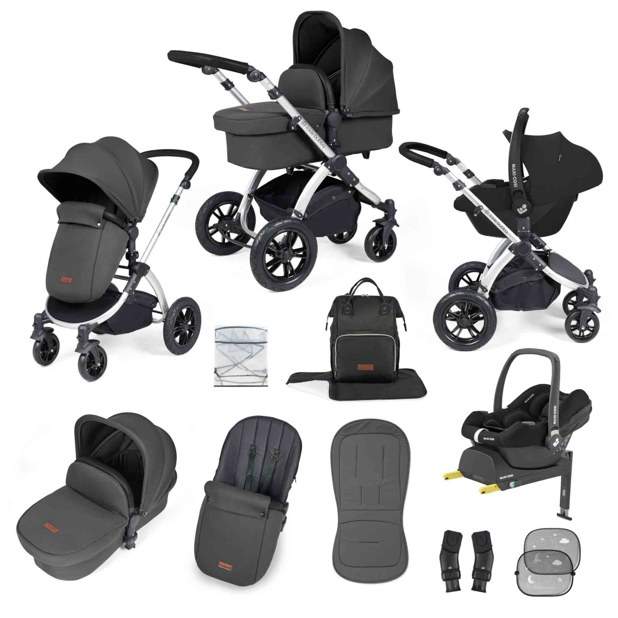 Stomp Luxe 12 Piece Travel System with Maxi-Cosi Cabriofix i-Size Car Seat & ISOFIX Base - Image 16