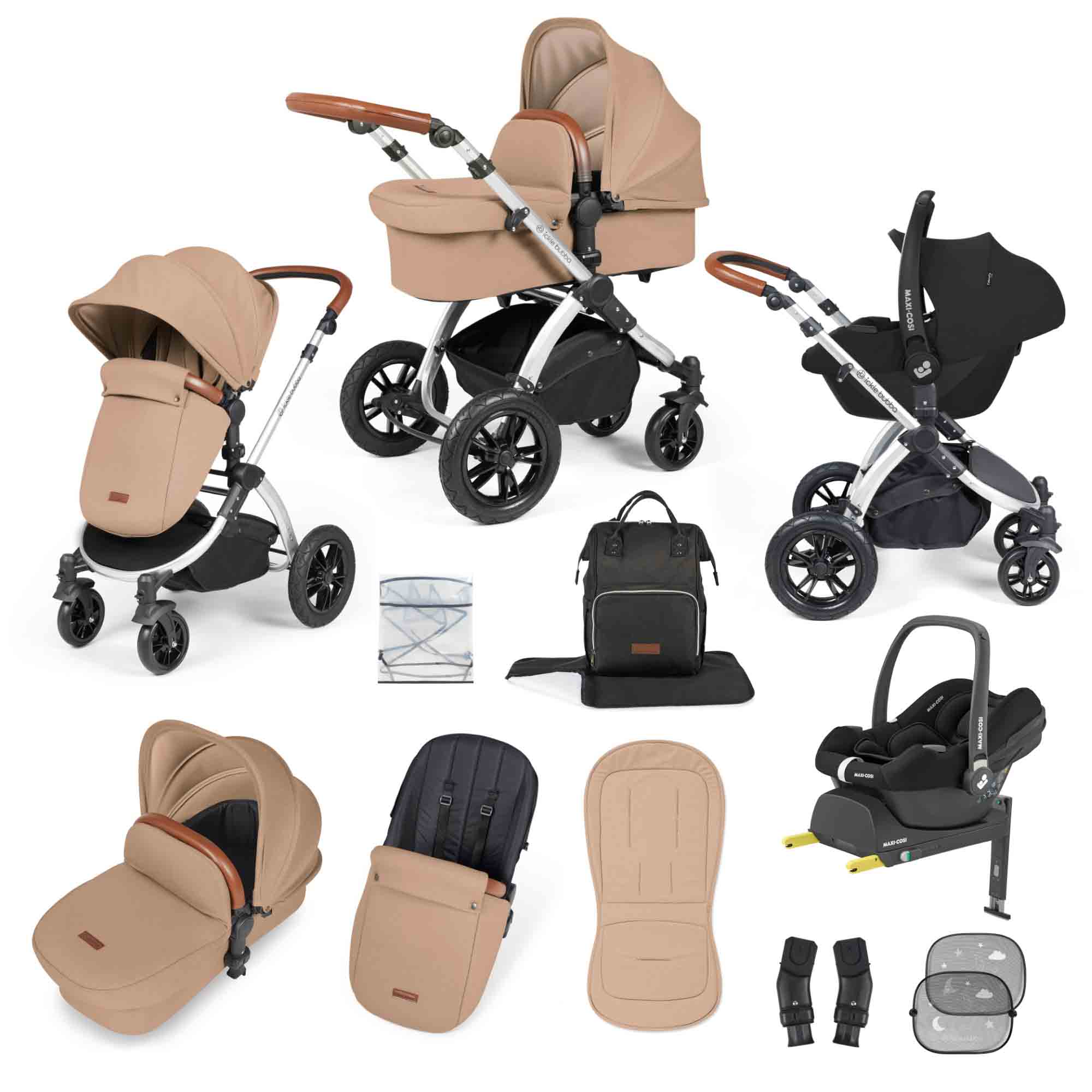 Stomp Luxe 12 Piece Travel System with Maxi-Cosi Cabriofix i-Size Car Seat & ISOFIX Base - Image 19