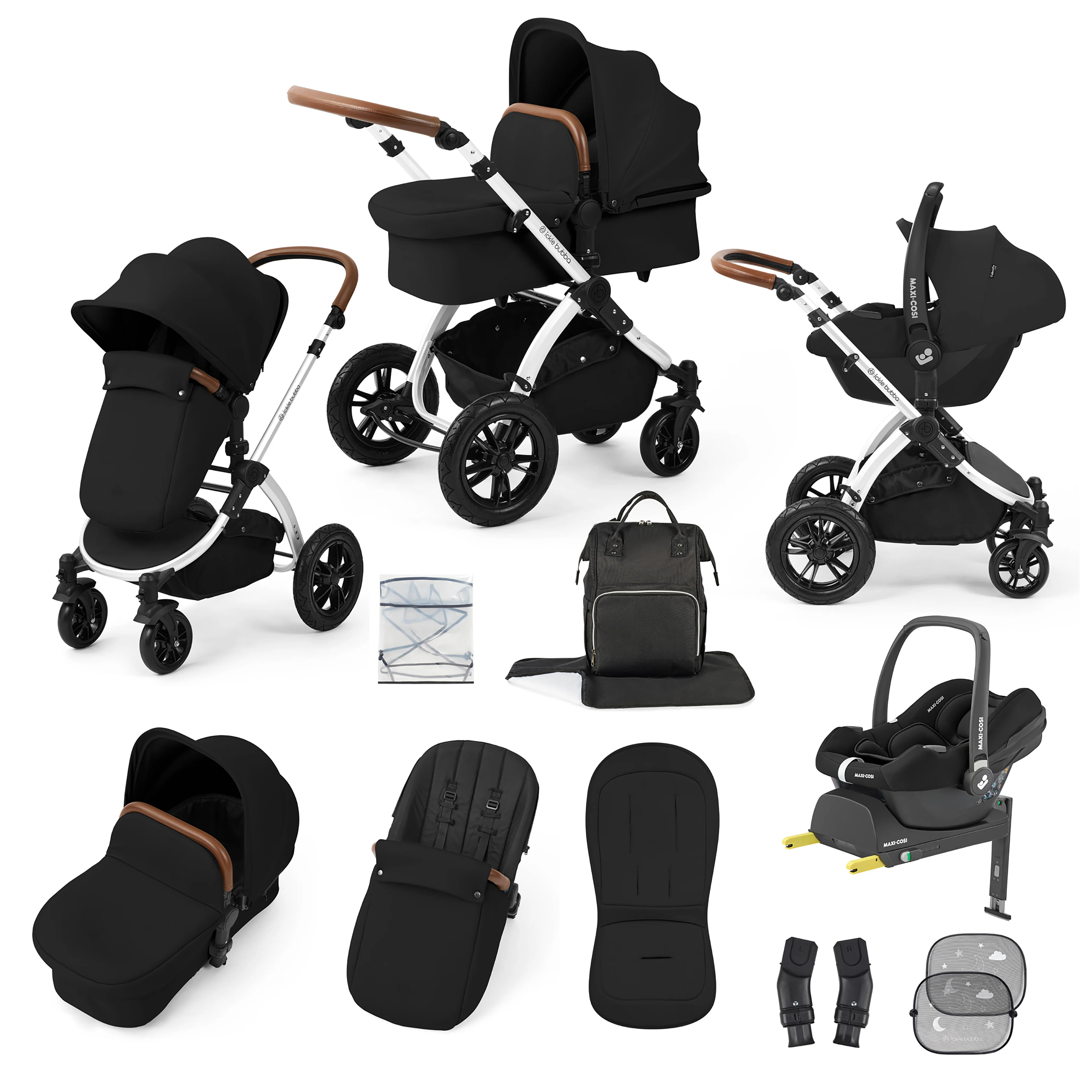 Stomp Luxe 12 Piece Travel System with Maxi-Cosi Cabriofix i-Size Car Seat & ISOFIX Base - Image 28