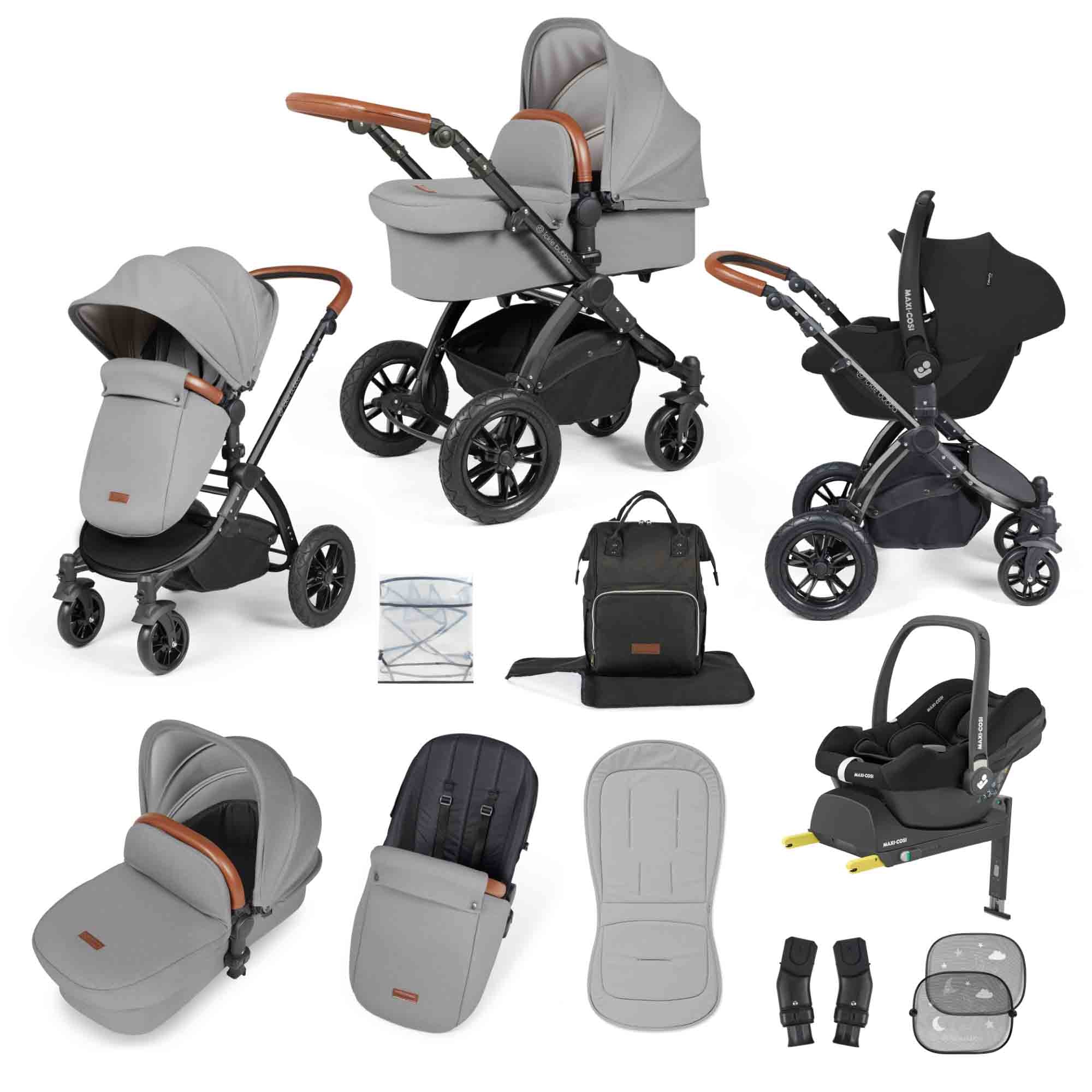 Stomp Luxe 12 Piece Travel System with Maxi-Cosi Cabriofix i-Size Car Seat & ISOFIX Base - Image 3