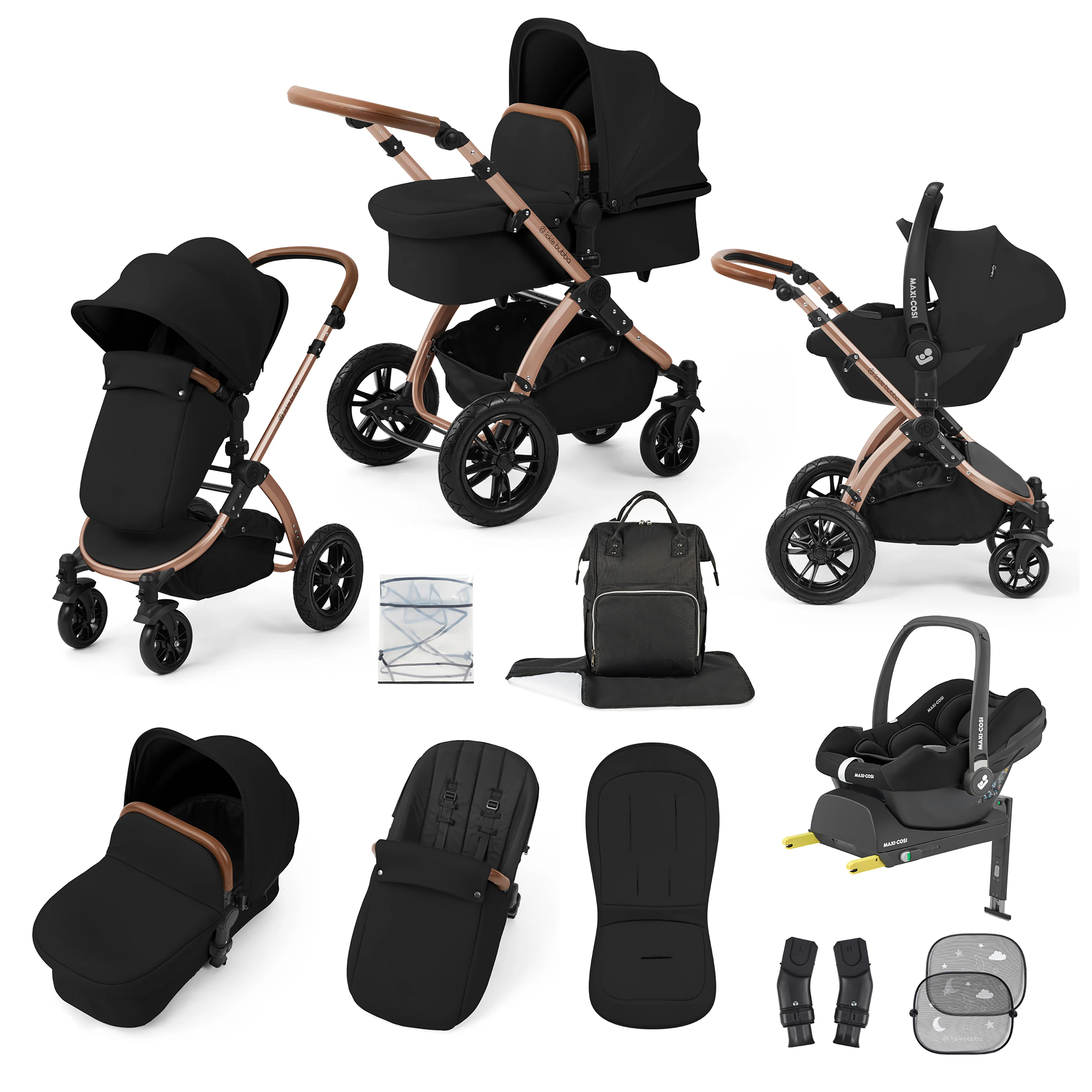 Stomp Luxe 12 Piece Travel System with Maxi-Cosi Cabriofix i-Size Car Seat & ISOFIX Base - Image 30