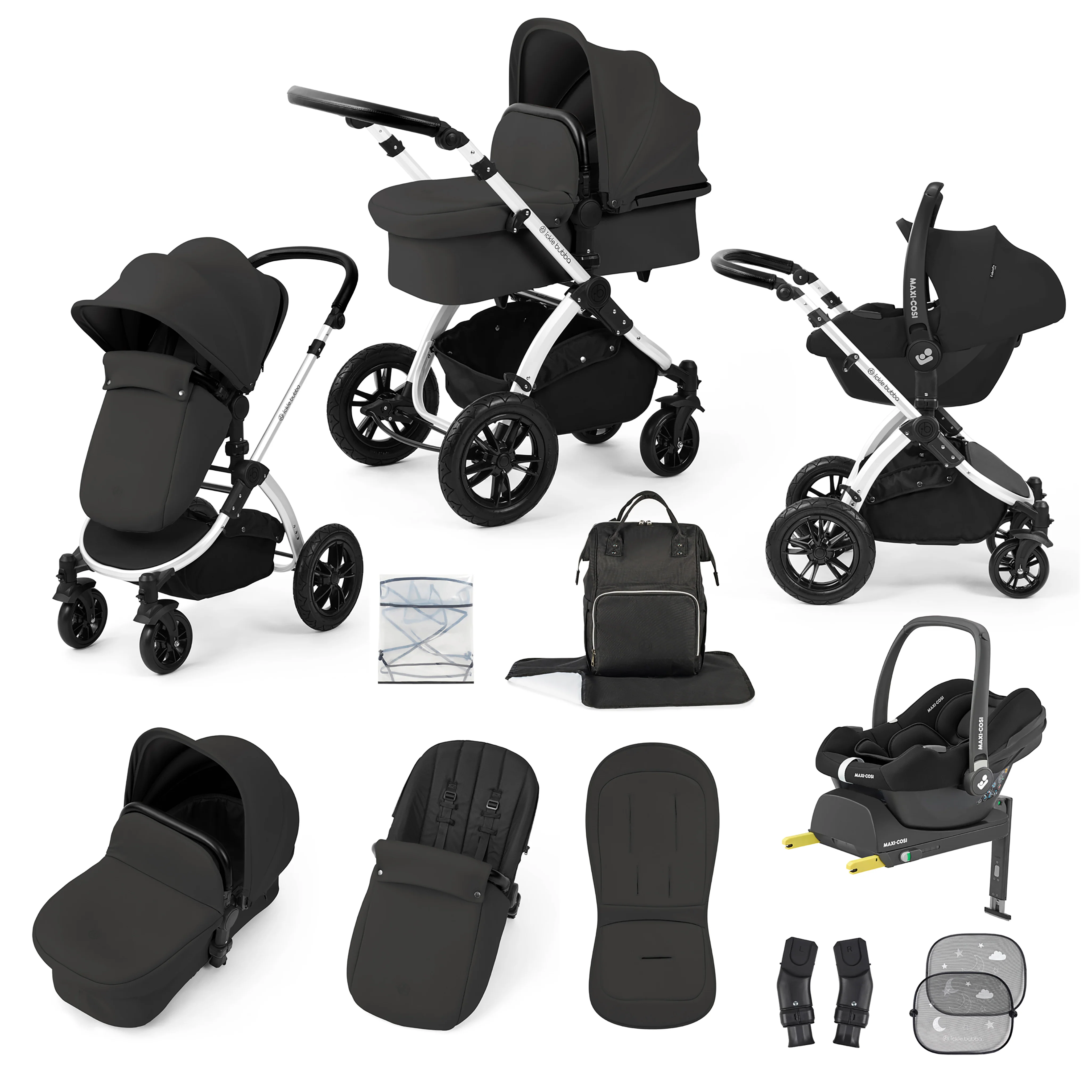 Stomp Luxe 12 Piece Travel System with Maxi-Cosi Cabriofix i-Size Car Seat & ISOFIX Base - Image 33
