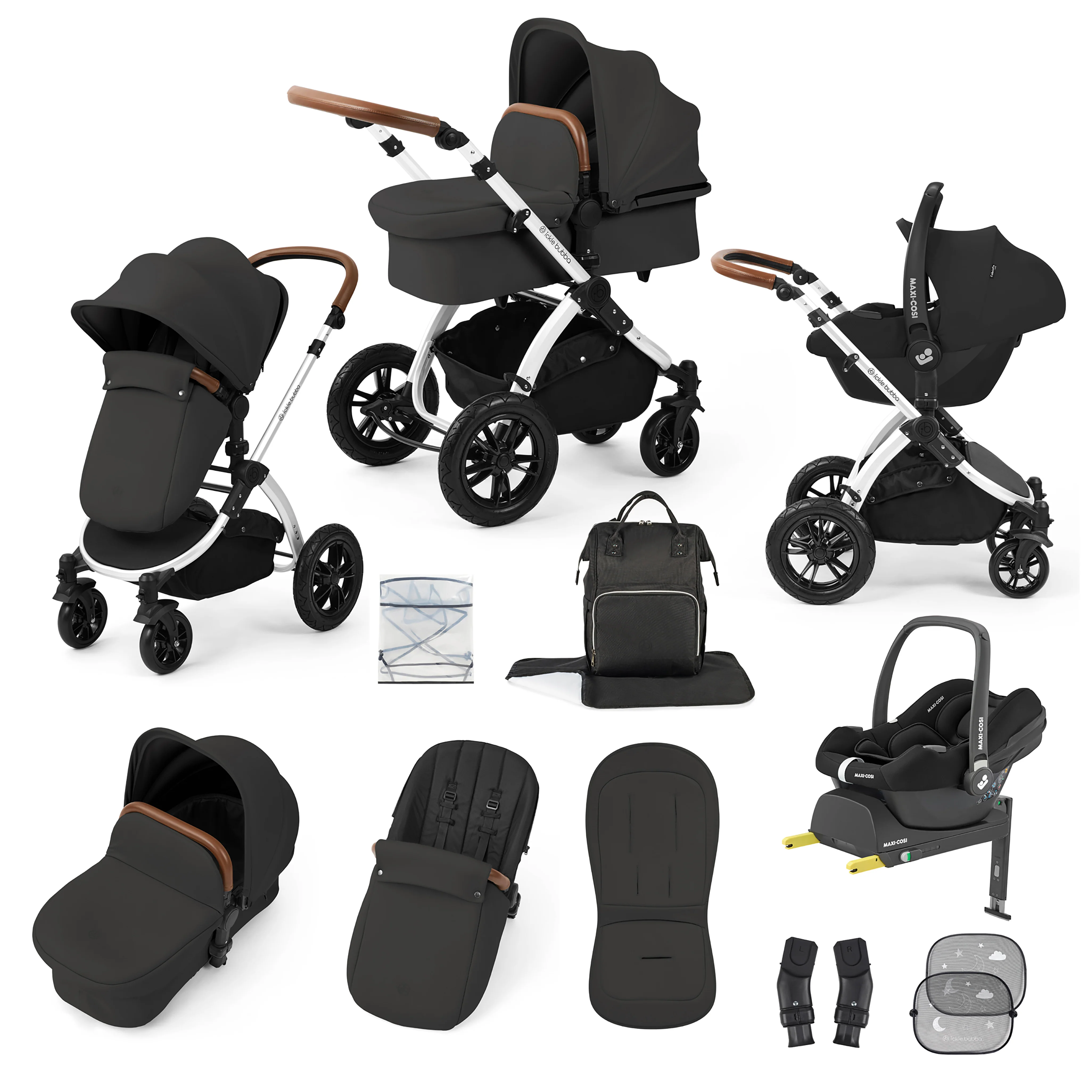 Stomp Luxe 12 Piece Travel System with Maxi-Cosi Cabriofix i-Size Car Seat & ISOFIX Base - Image 34