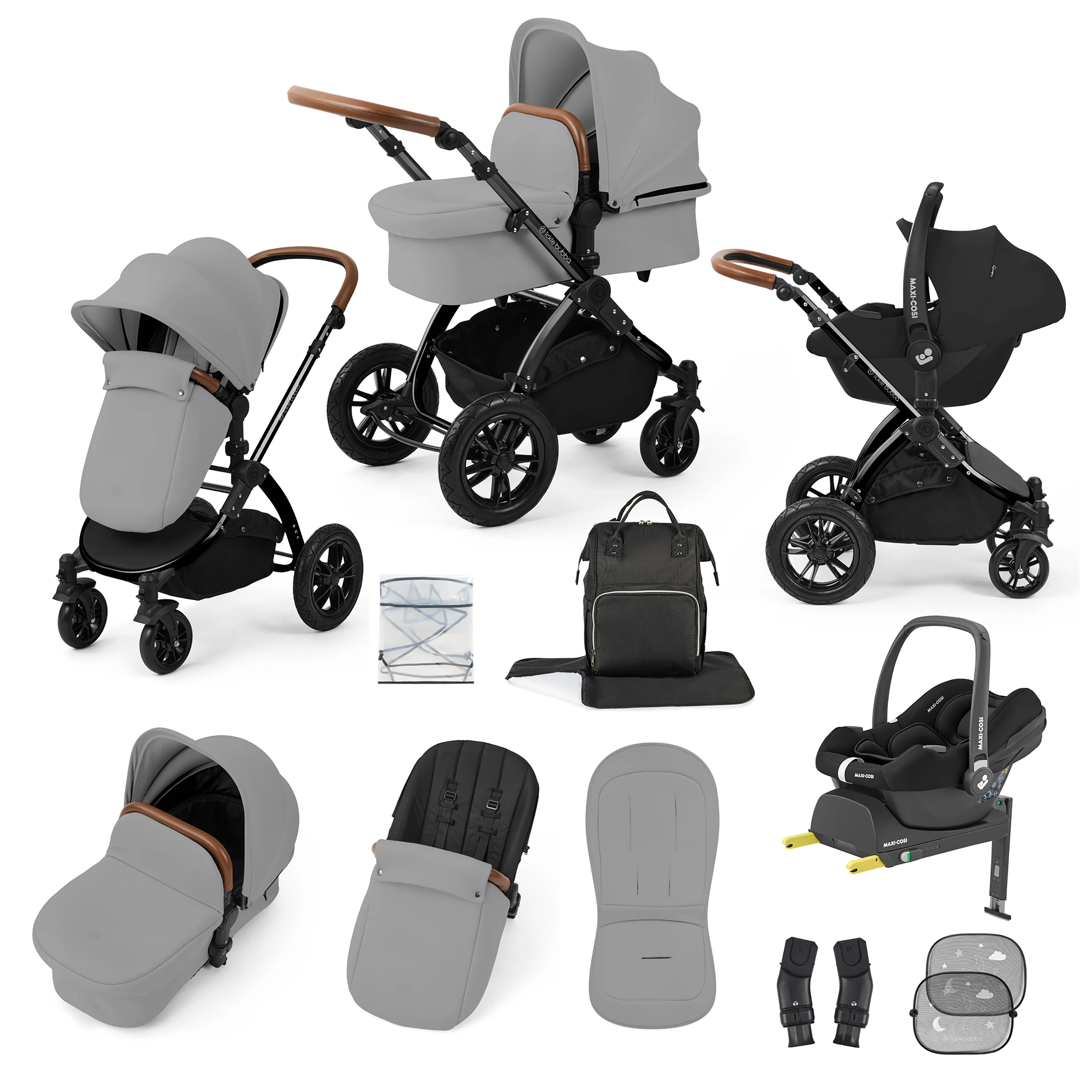 Stomp Luxe 12 Piece Travel System with Maxi-Cosi Cabriofix i-Size Car Seat & ISOFIX Base - Image 36
