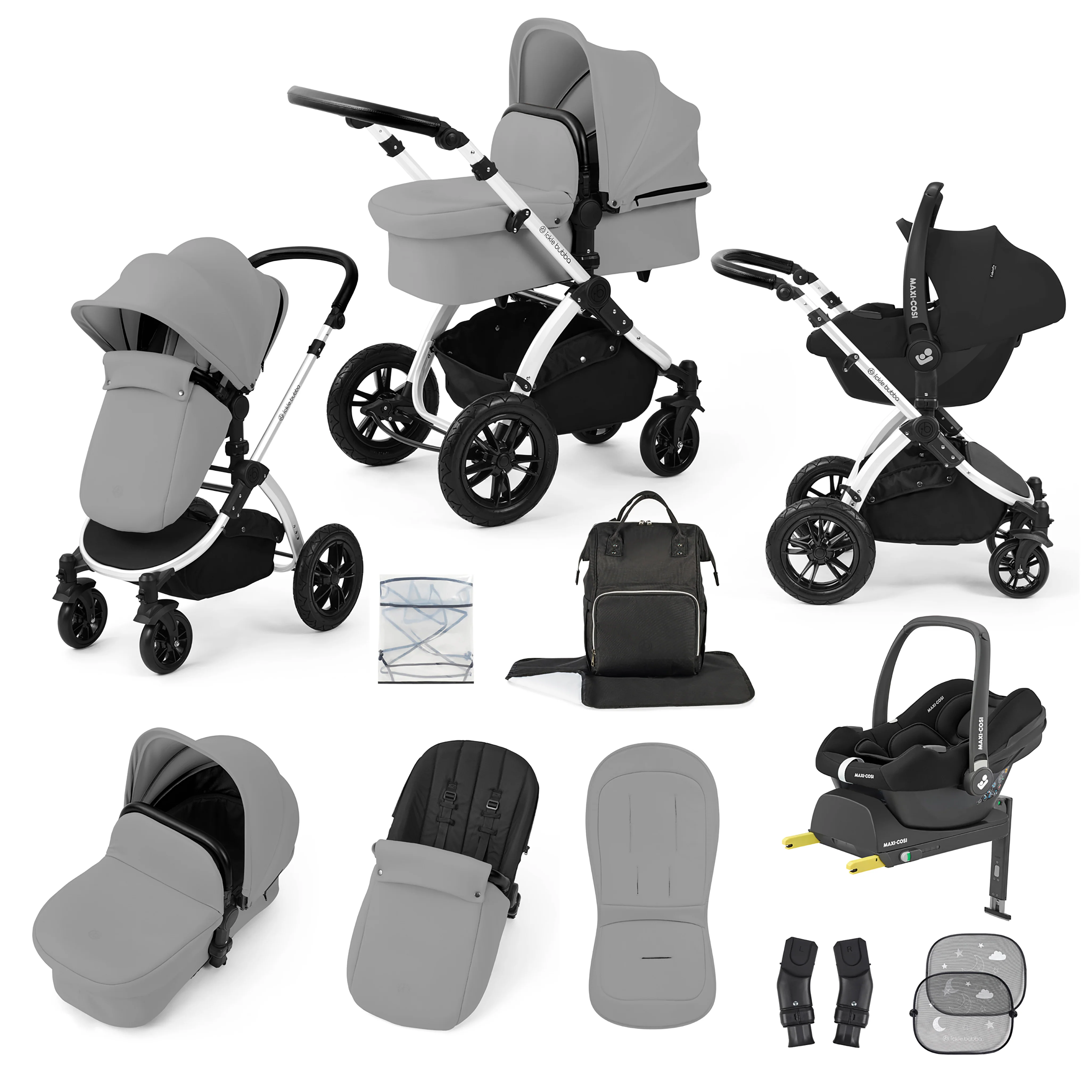 Stomp Luxe 12 Piece Travel System with Maxi-Cosi Cabriofix i-Size Car Seat & ISOFIX Base - Image 37