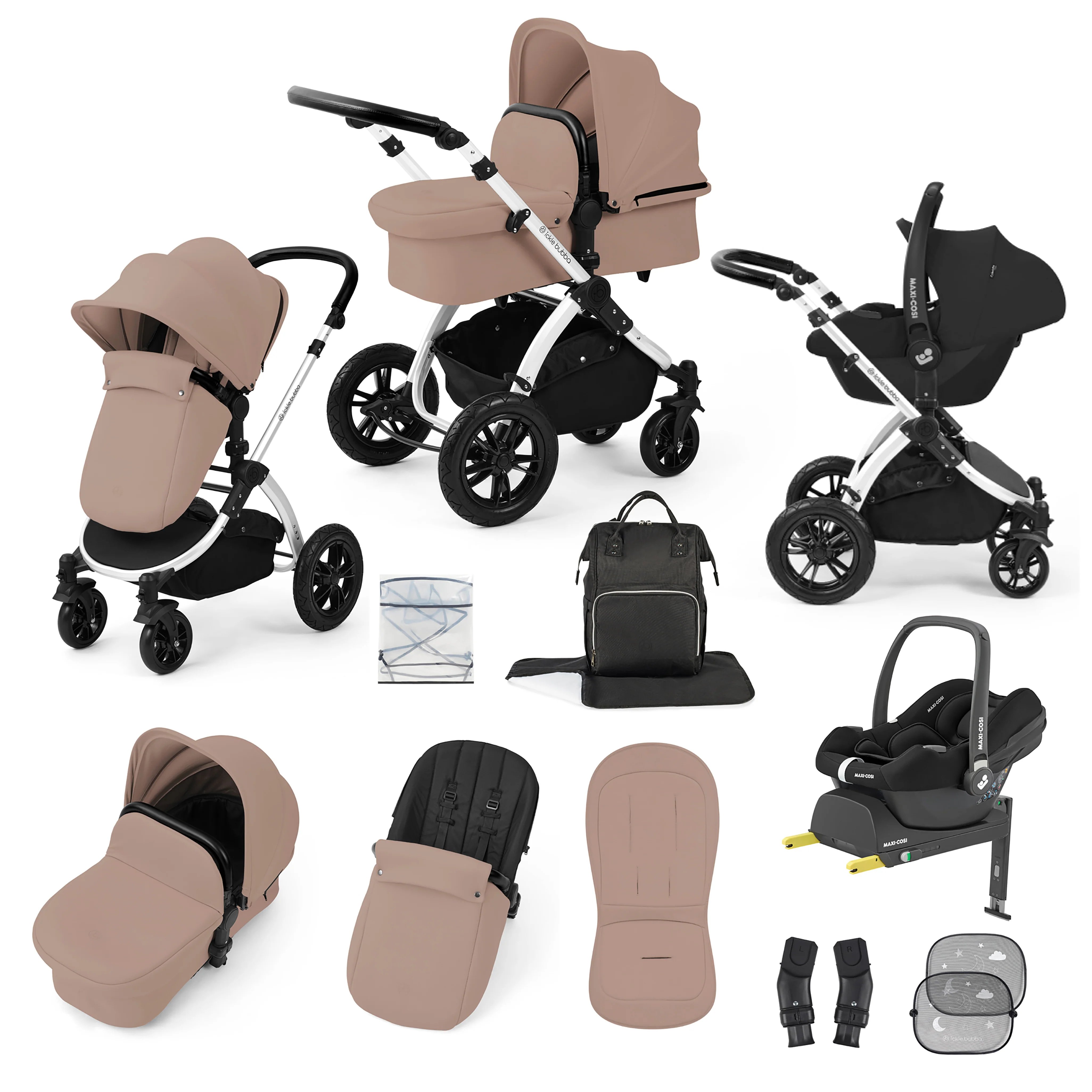 Stomp Luxe 12 Piece Travel System with Maxi-Cosi Cabriofix i-Size Car Seat & ISOFIX Base - Image 42