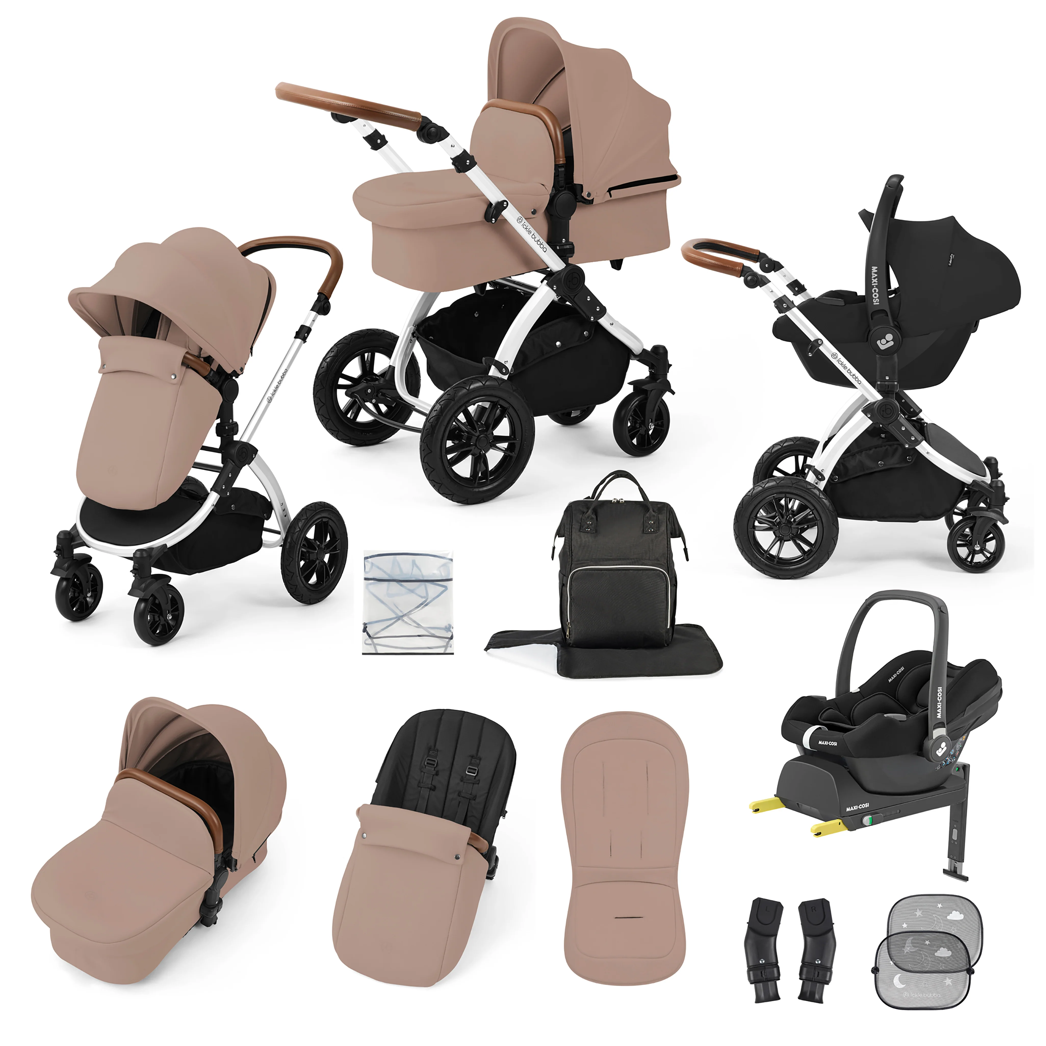 Stomp Luxe 12 Piece Travel System with Maxi-Cosi Cabriofix i-Size Car Seat & ISOFIX Base - Image 43