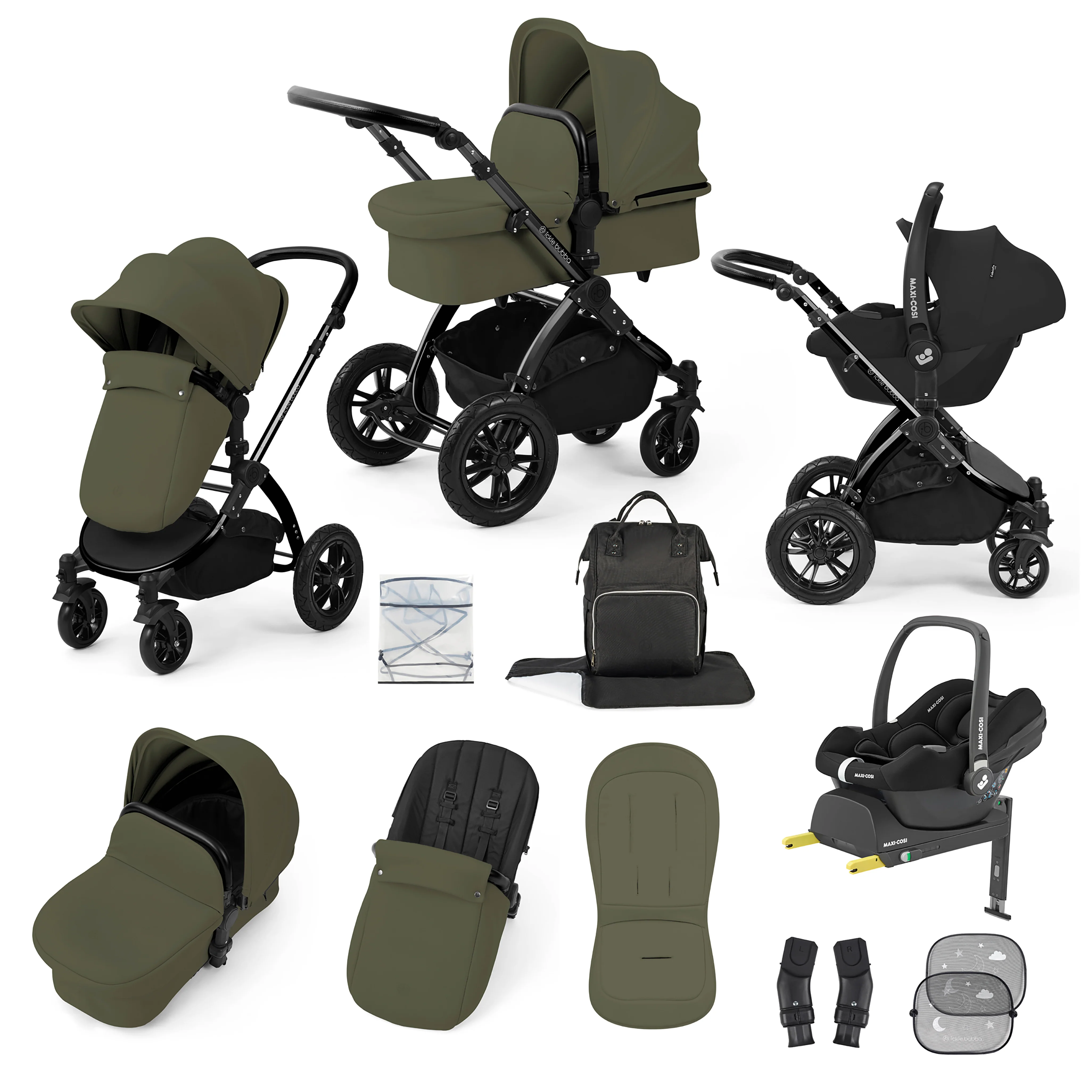 Stomp Luxe 12 Piece Travel System with Maxi-Cosi Cabriofix i-Size Car Seat & ISOFIX Base - Image 44