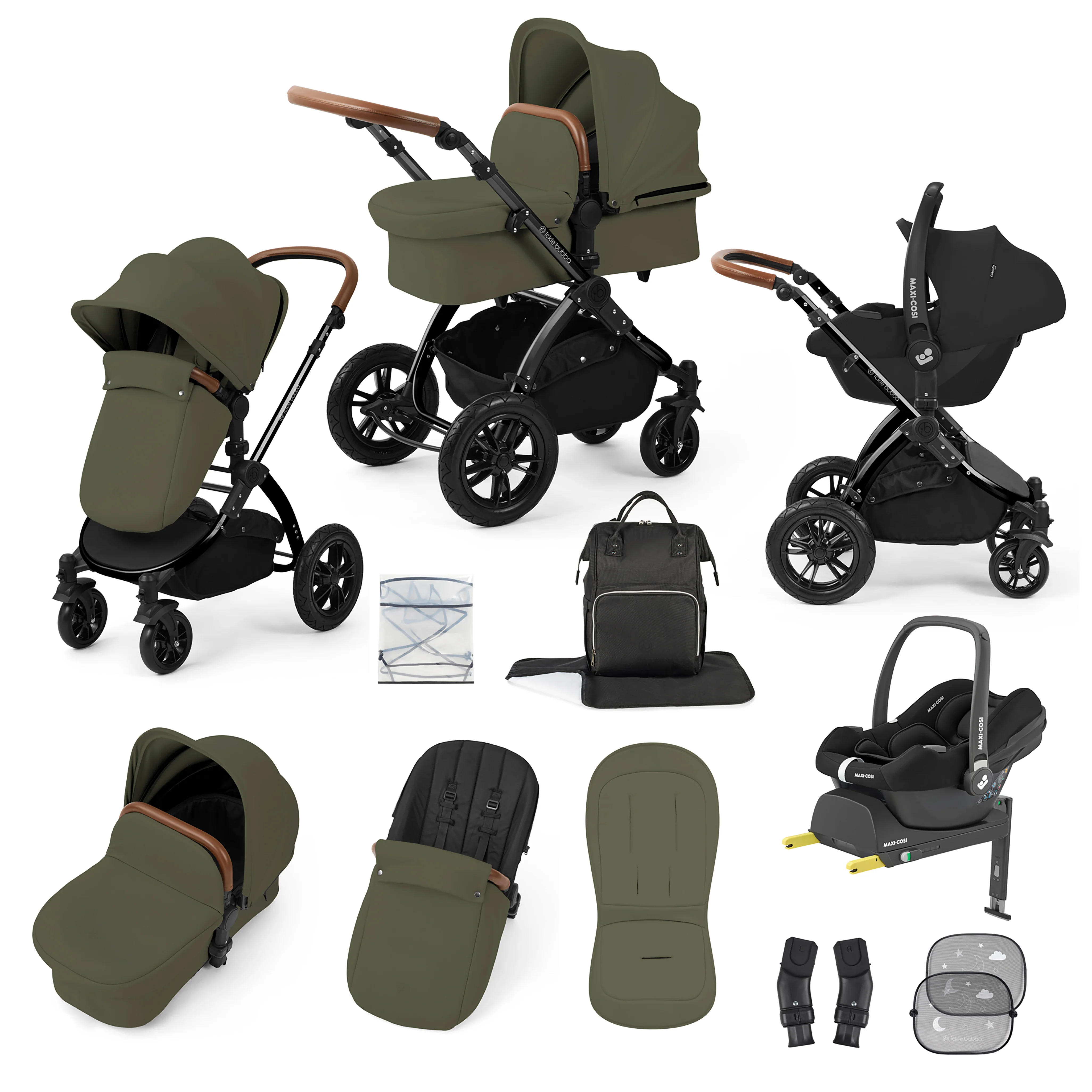 Stomp Luxe 12 Piece Travel System with Maxi-Cosi Cabriofix i-Size Car Seat & ISOFIX Base - Image 45