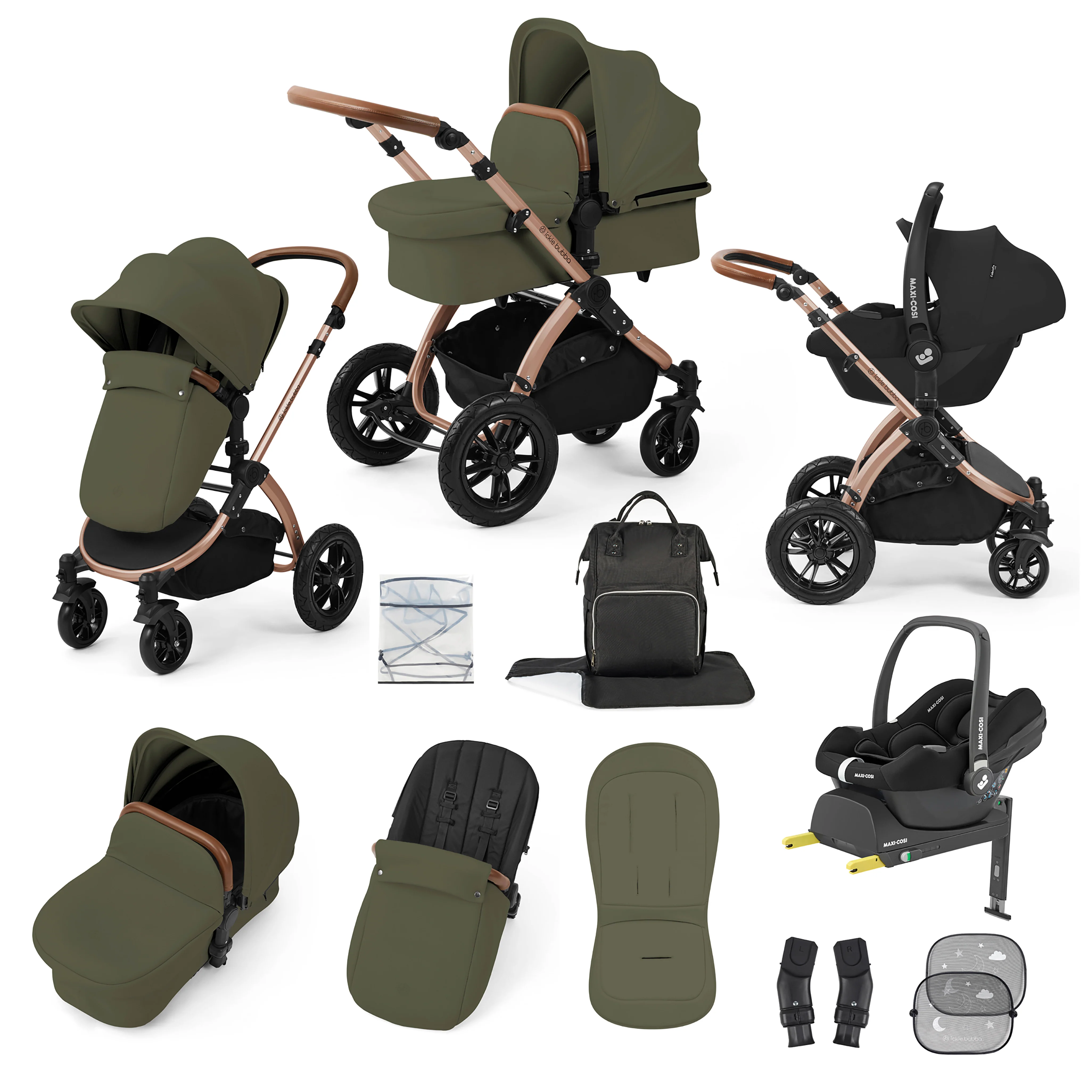Stomp Luxe 12 Piece Travel System with Maxi-Cosi Cabriofix i-Size Car Seat & ISOFIX Base - Image 47