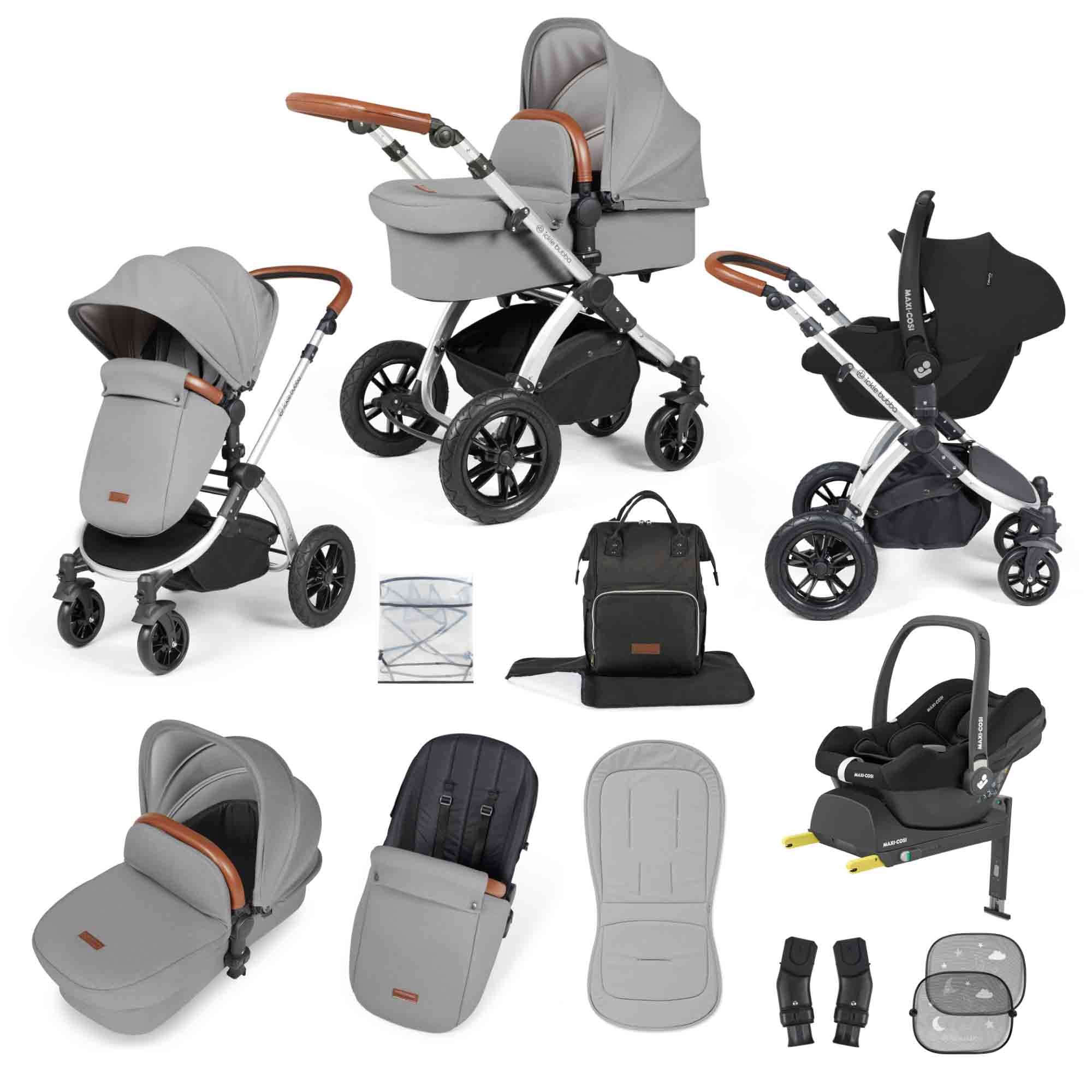 Stomp Luxe 12 Piece Travel System with Maxi-Cosi Cabriofix i-Size Car Seat & ISOFIX Base - Image 5