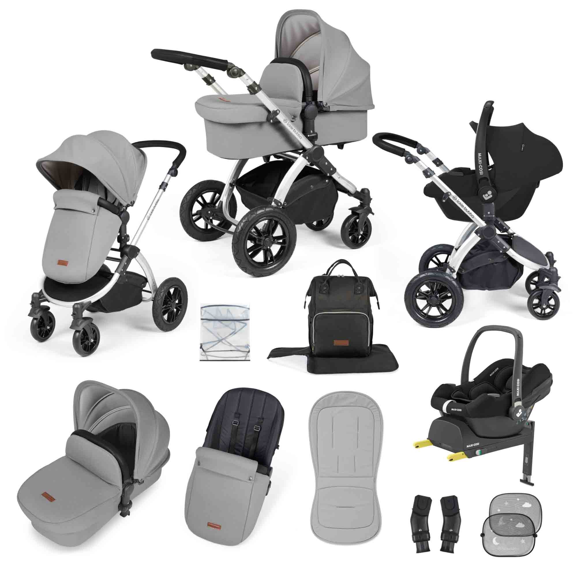 Stomp Luxe 12 Piece Travel System with Maxi-Cosi Cabriofix i-Size Car Seat & ISOFIX Base - Image 6