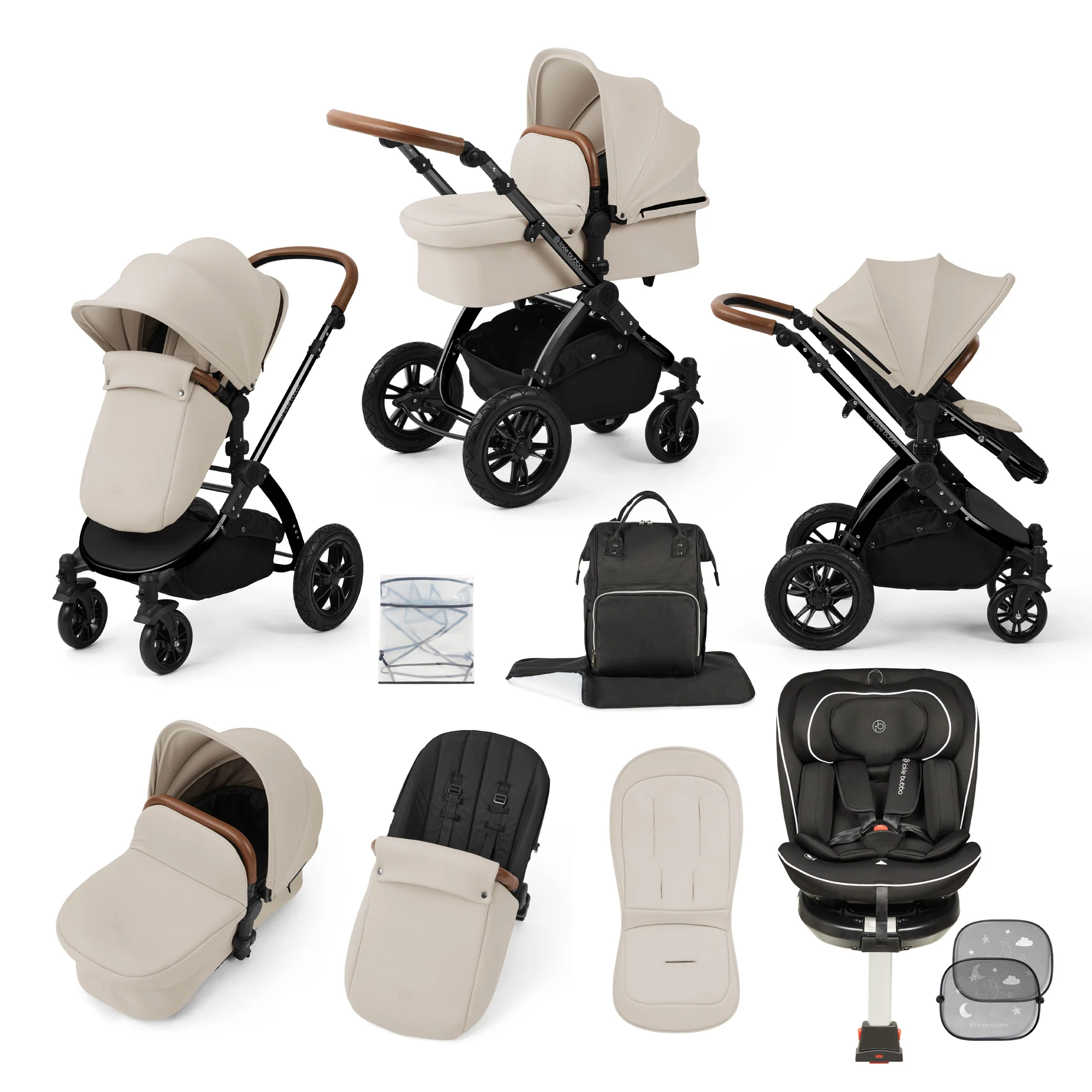 Stomp Luxe Travel Bundle with (Black) Radial i-Size Plus 360 Spin 40-150cm Isofix Car Seat - Image 23