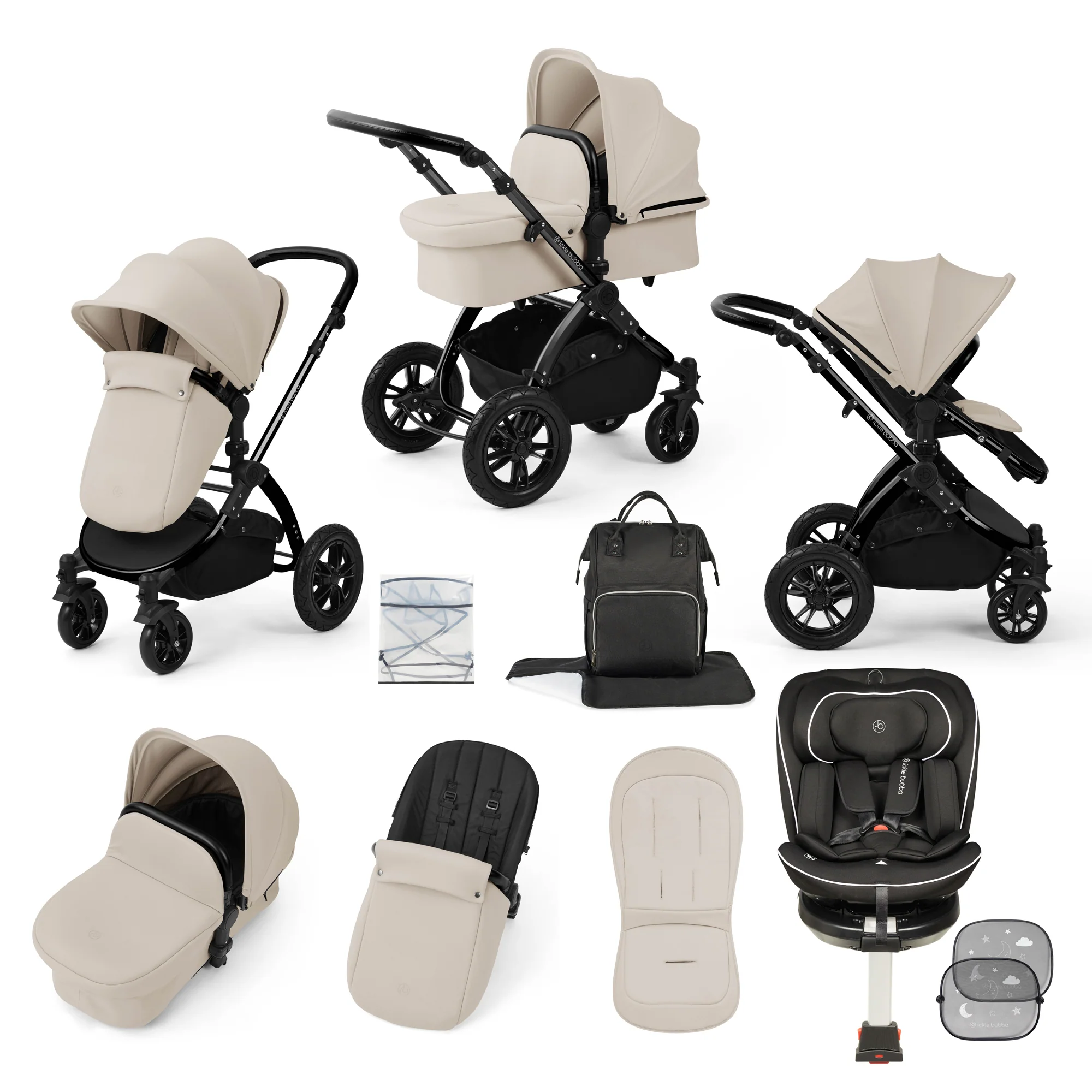 Stomp Luxe Travel Bundle with (Black) Radial i-Size Plus 360 Spin 40-150cm Isofix Car Seat - Image 24