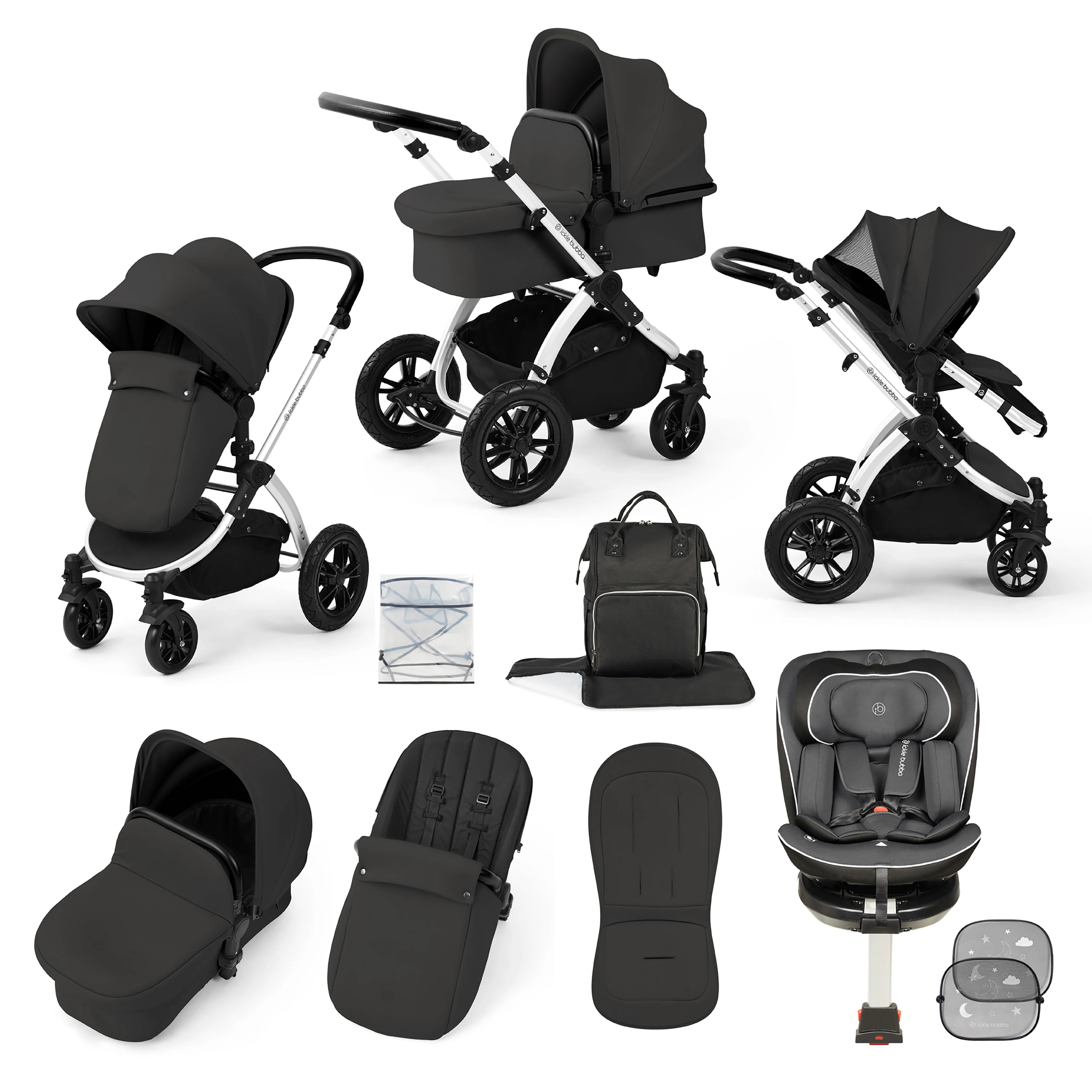 Stomp Luxe Travel Bundle with (Dark Grey) Radial i-Size Plus 360 Spin 40-150cm Isofix Car Seat - Image 10