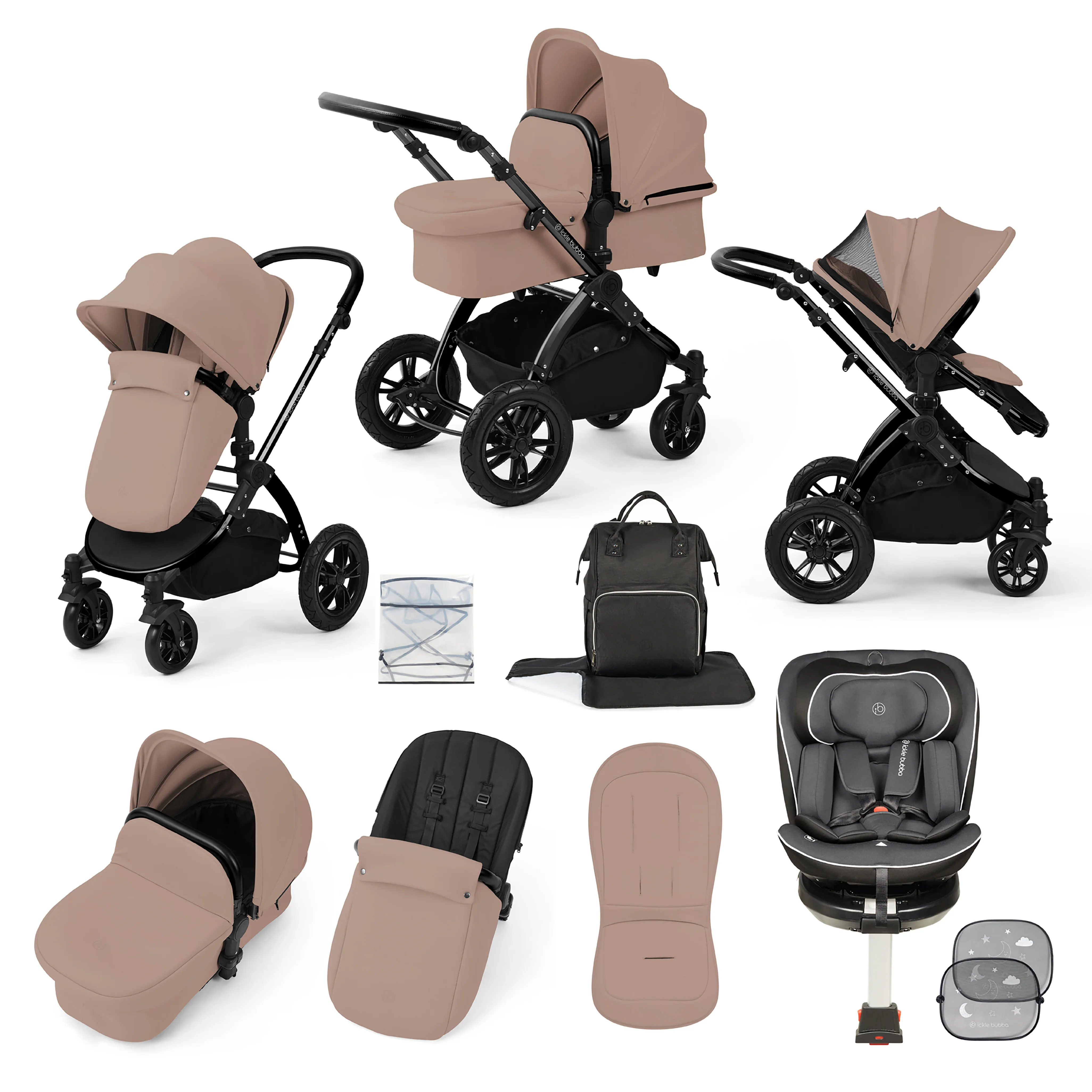 Stomp Luxe Travel Bundle with (Dark Grey) Radial i-Size Plus 360 Spin 40-150cm Isofix Car Seat - Image 20