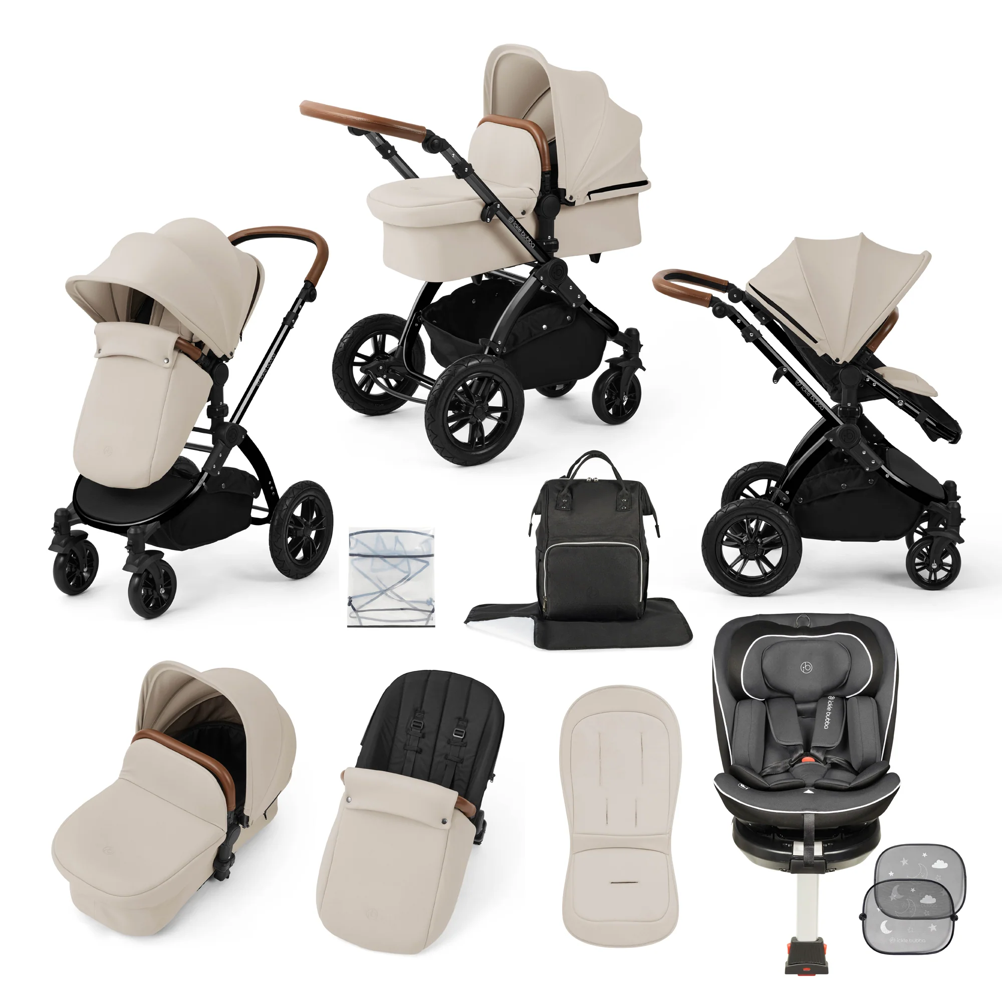 Stomp Luxe Travel Bundle with (Dark Grey) Radial i-Size Plus 360 Spin 40-150cm Isofix Car Seat - Image 23