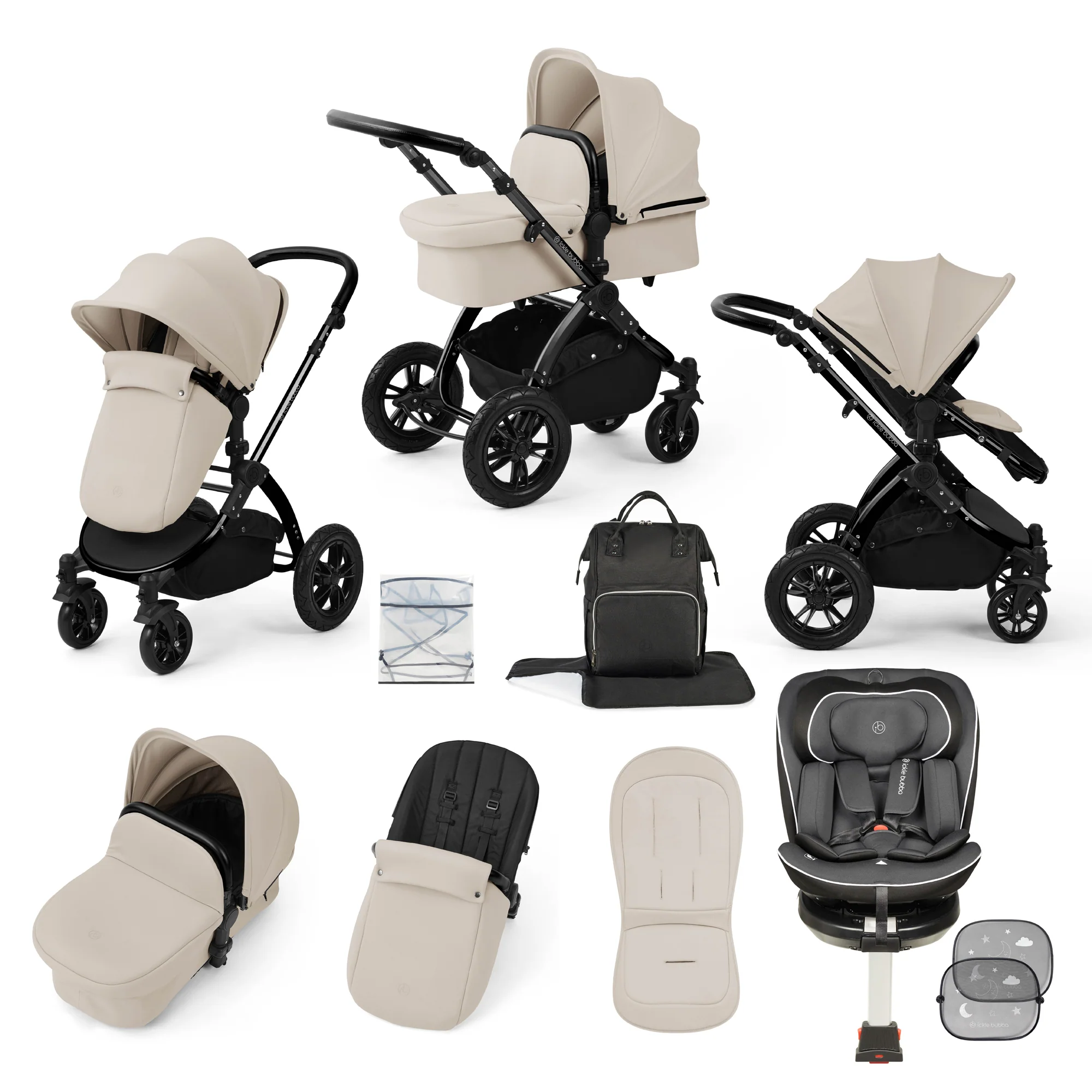 Stomp Luxe Travel Bundle with (Dark Grey) Radial i-Size Plus 360 Spin 40-150cm Isofix Car Seat - Image 24